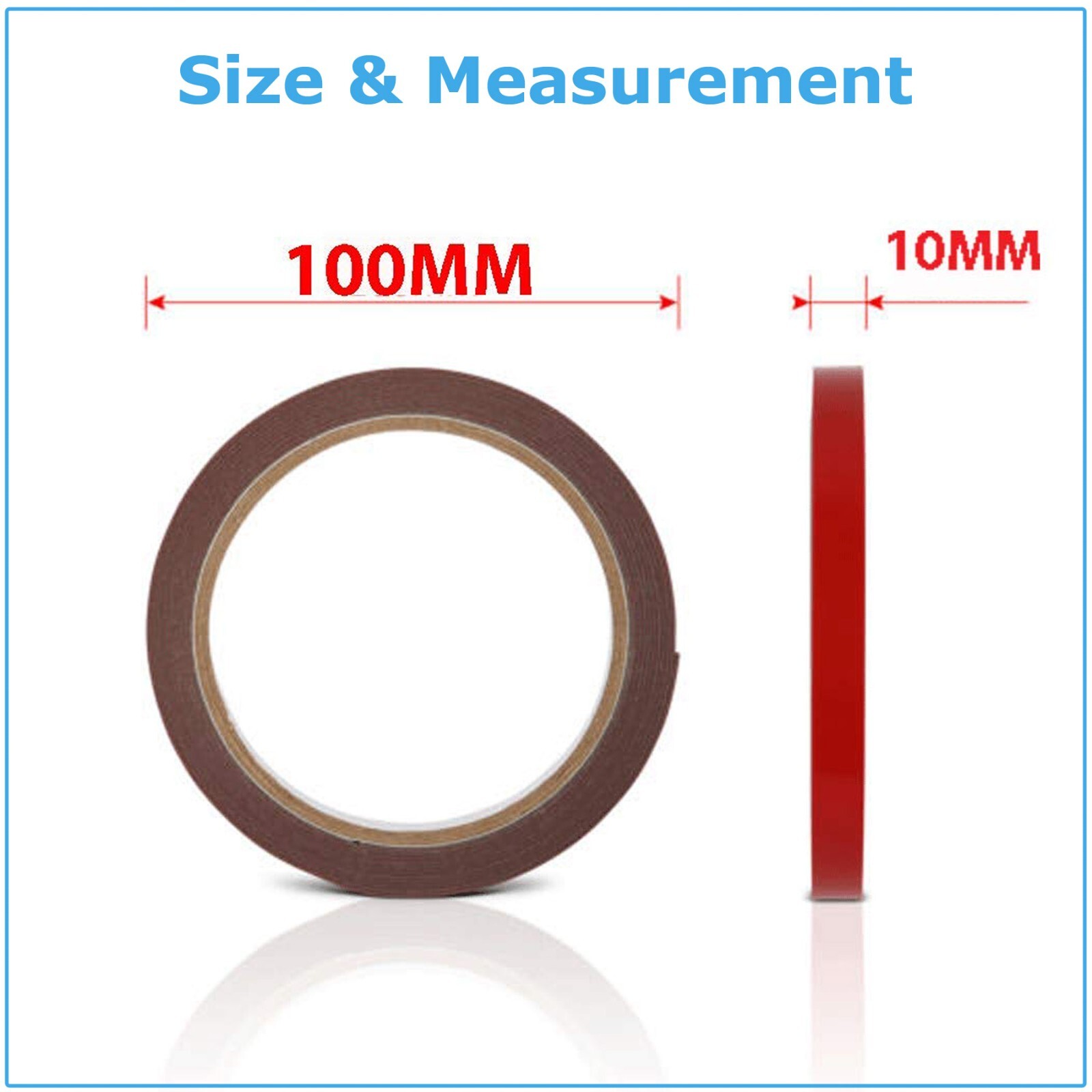 1~6X Auto Tape Acrylic Foam Double Sided Car Mounting Adhesive 3m x 10mm Truck