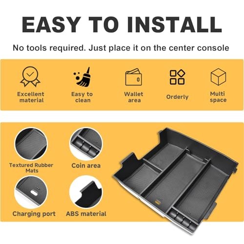 Center Console Full Tray Organizer Compatible with 2023 2024 2025 2026 Ford