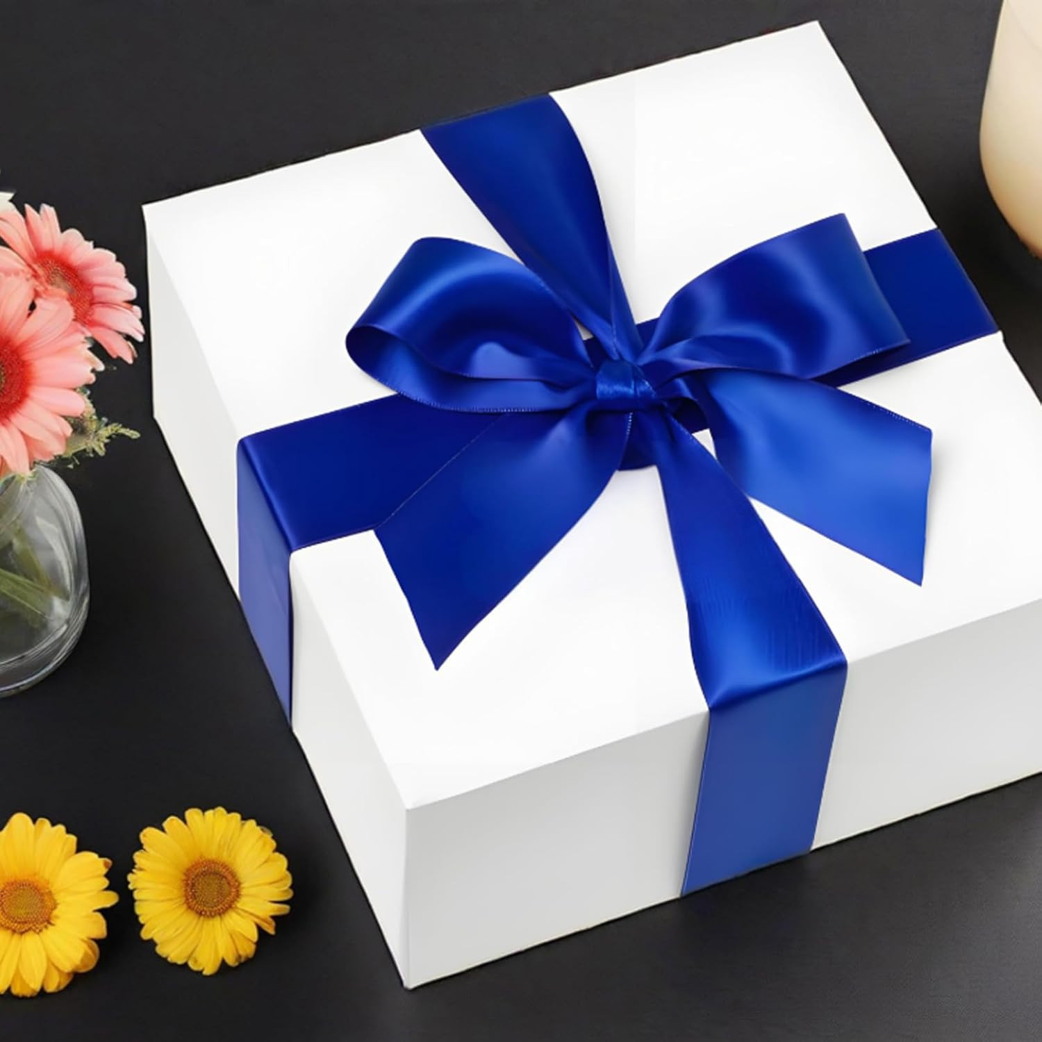 Double Faced Satin Ribbon 1 Inch X 65 Yards Solid Color Ribbon for Gift Wrapping