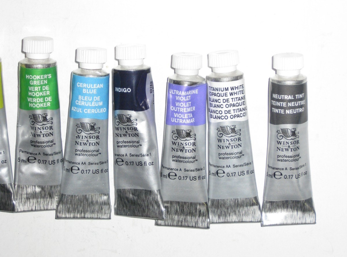 12 Lot Winsor & Newton Professional Artist Watercolor paint 5ml tubes ~Free Ship