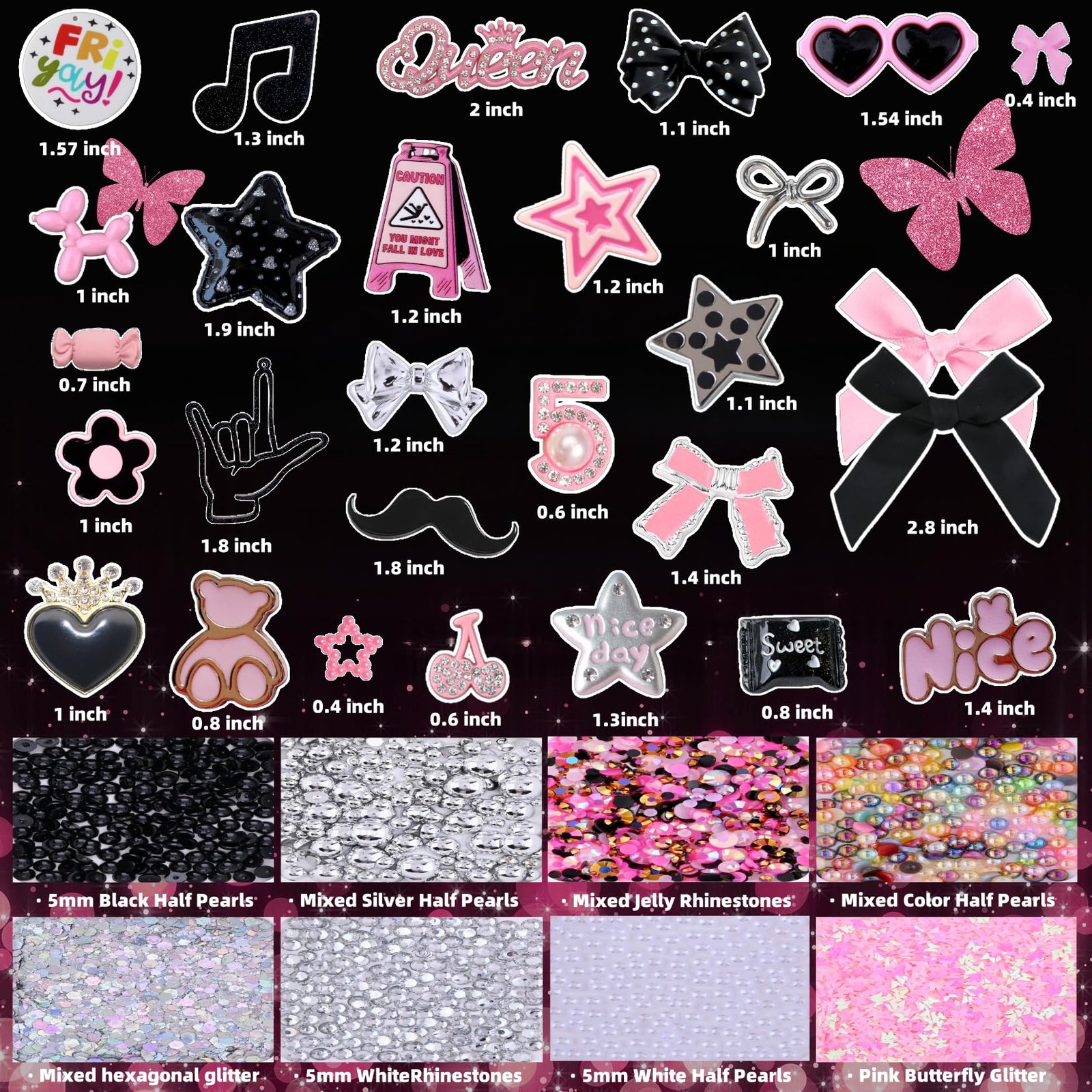 1600Pcs Junk Phone Case Charms Kit,DIY Phone case Decorations with Assortment…