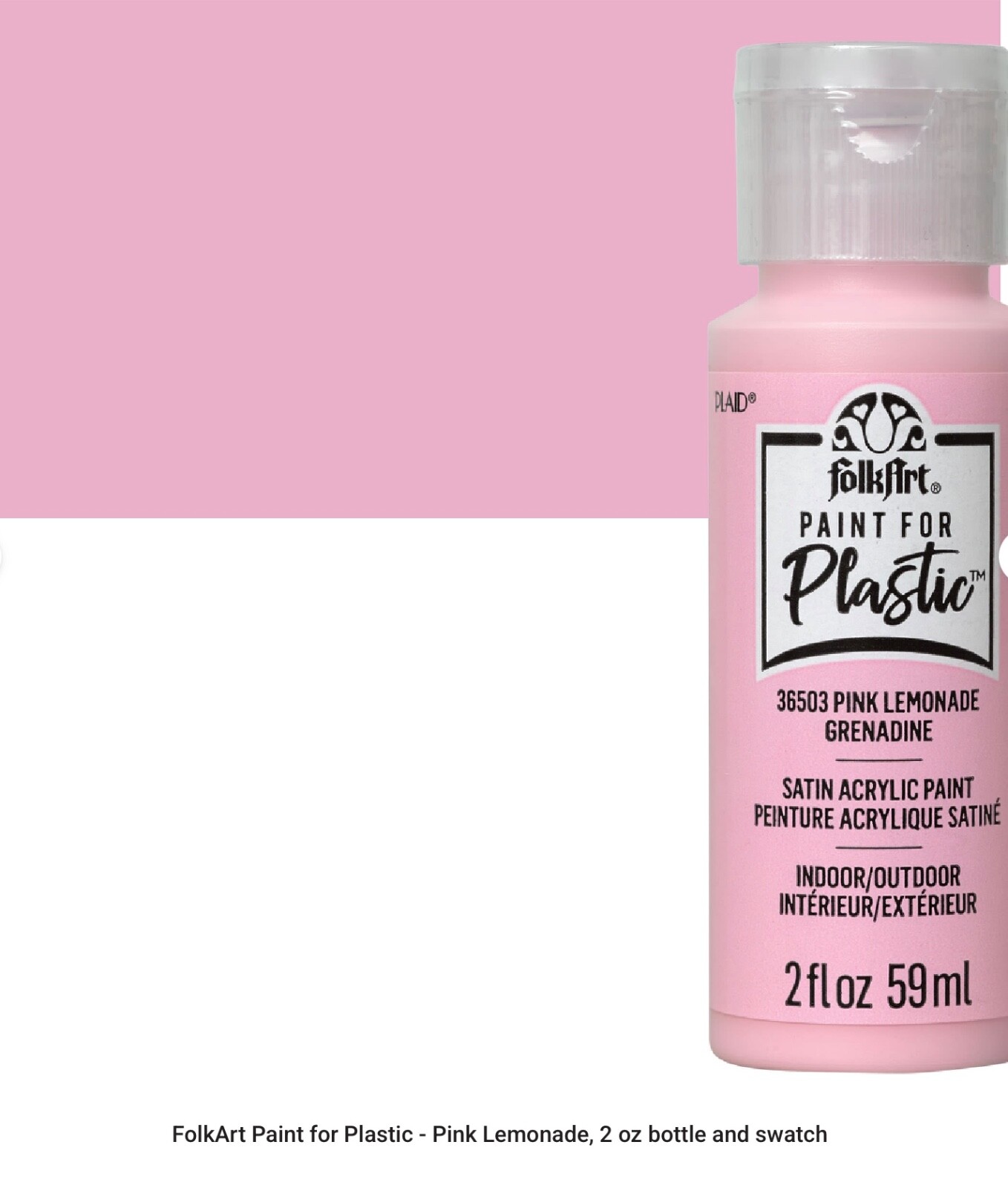 Paint For Plastic by FolkArt, Works Better on Plastics! Build a Set/CHOOSE COLOR