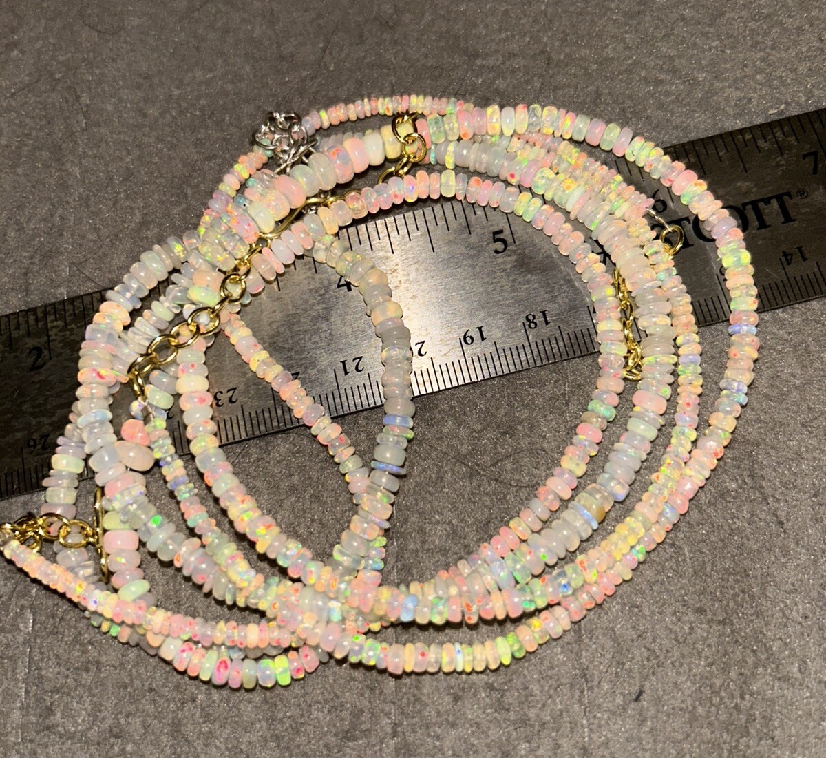3-6mm Natural Ethiopian Multi Fire Opal Roundell Cut loose beads Gemstone 10 Pc+