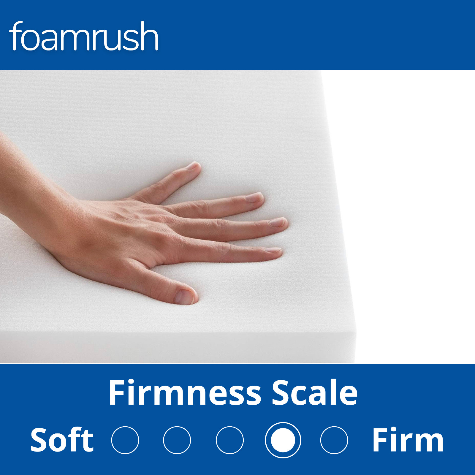 FoamRush 24″ x 72″ High Density Upholstery Foam Bench Cushion (Made in USA)