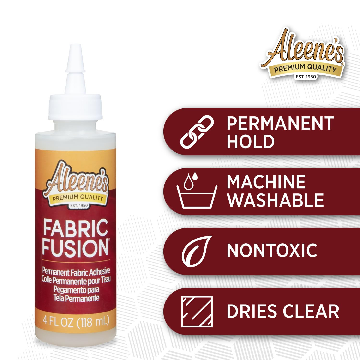 23473 Fabric Fusion Permanent Fabric Adhesive ,Clear,4Oz