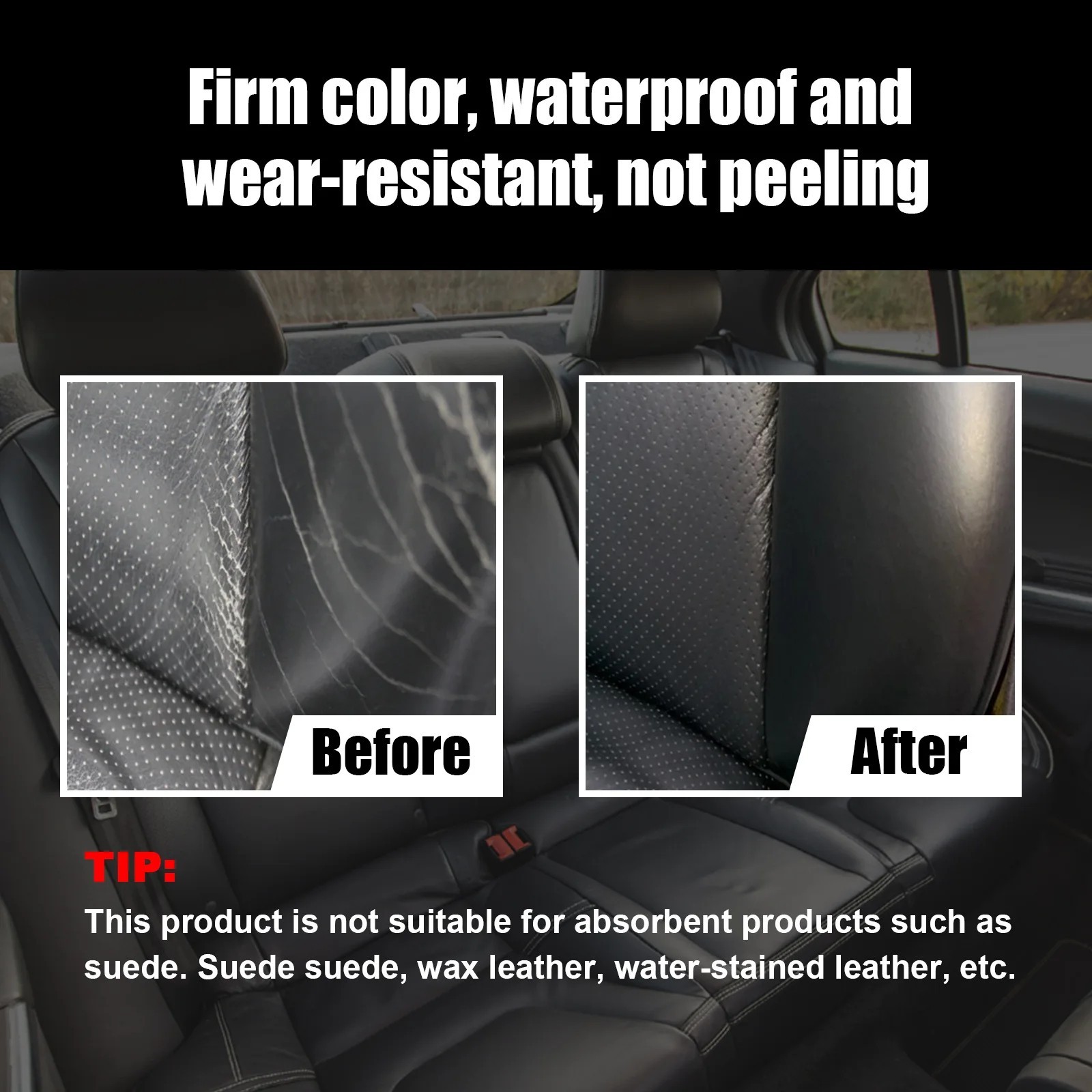 Advanced Leather Repair Kit Filler Vinyl DIY Car Seat Patch Sofa Rip Holes 20ml