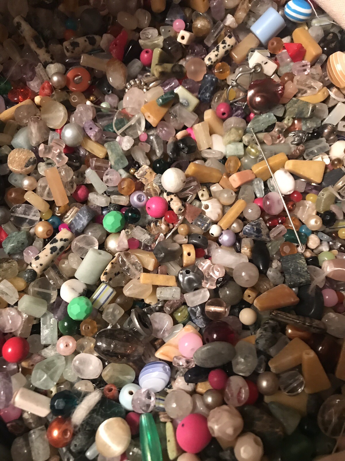 Bead Lot 1/2 Lb Mix Of New High Quality Beads NO Acrylic, Wood Or Plastic
