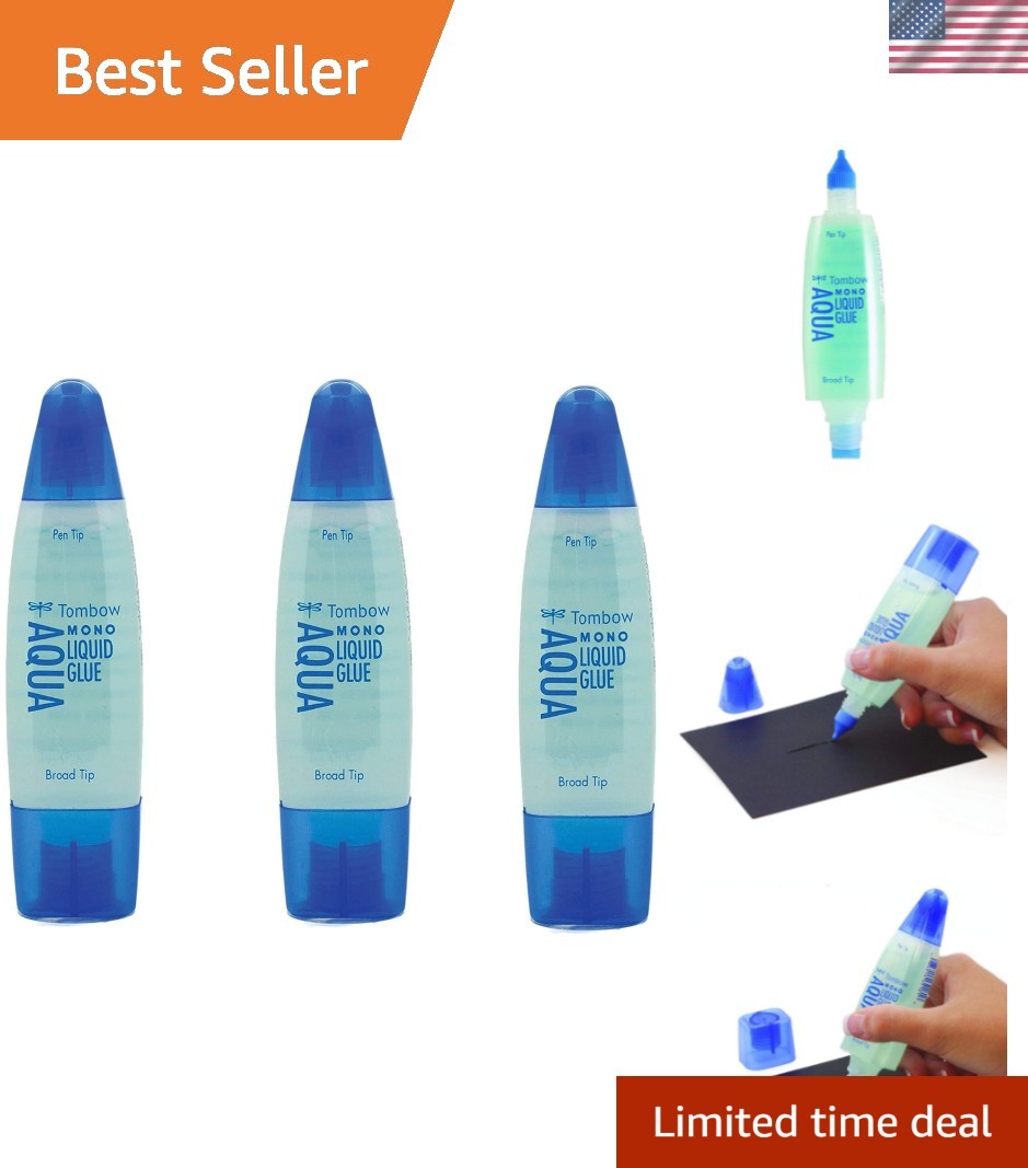 52180 MONO Aqua Liquid Glue, 1.69 Ounce, 1-Pack. Dual Tip Dispenser for Preci…