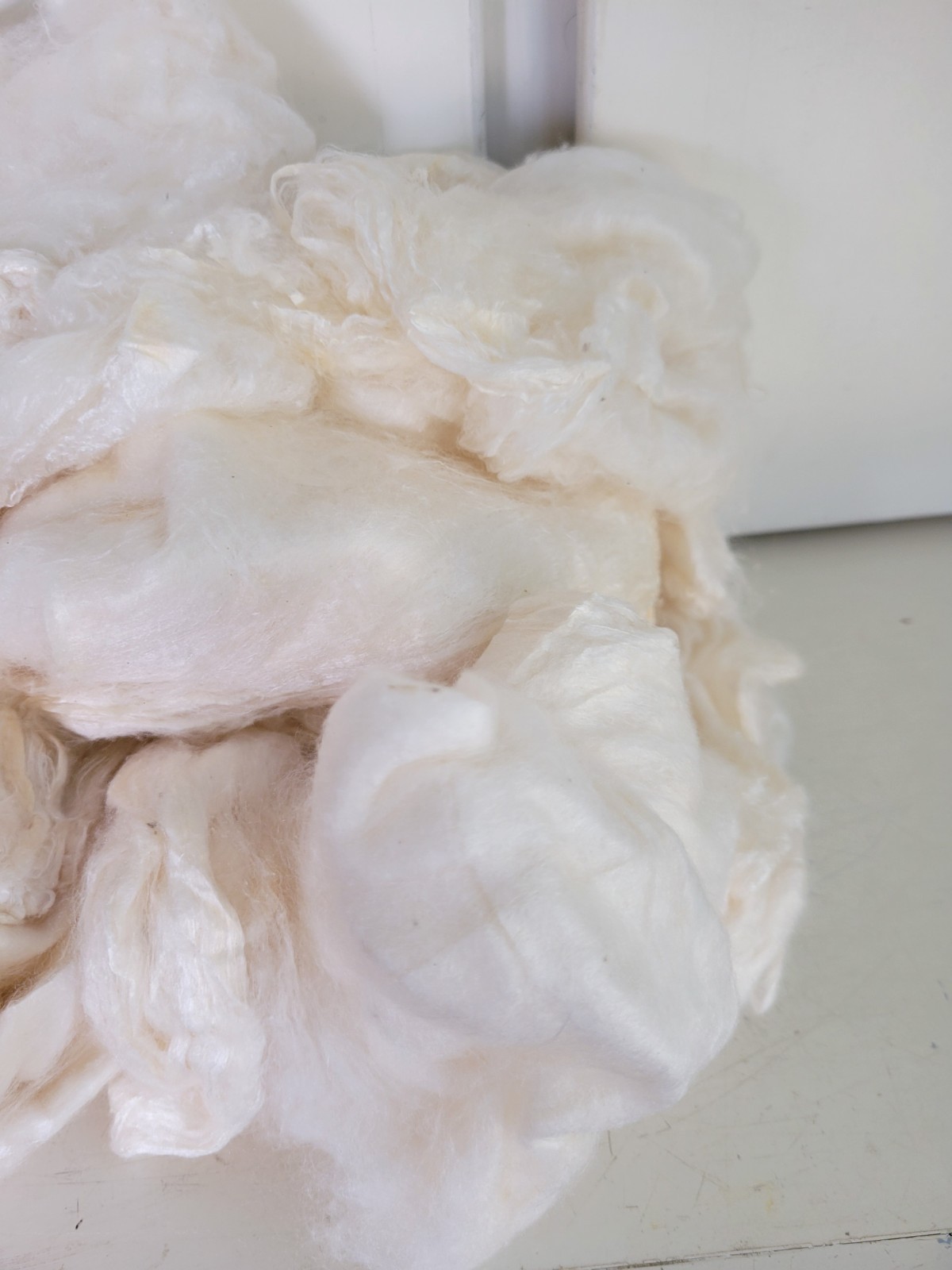 10.5 Oz. Silk Mawata Caps Top Silk Natural Spinning Fiber Undyed Mulberry Silk