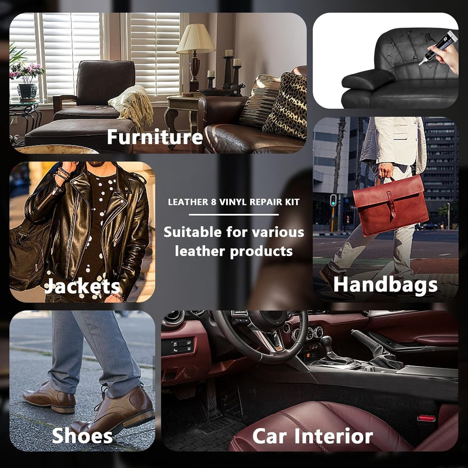 Dashboard Repair Kit Car Vinyl Dash Leather Cracked Furniture Kit Crack Sofa