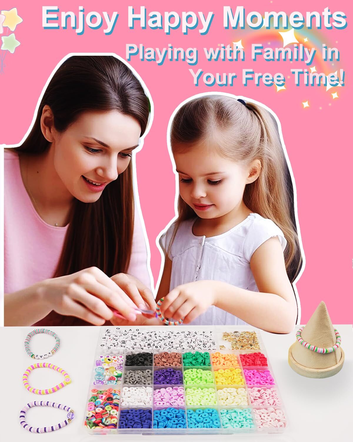 Bracelet Making Kit for Beginner 5000Pcs DIY Arts and Crafts for Kids Age 6-13