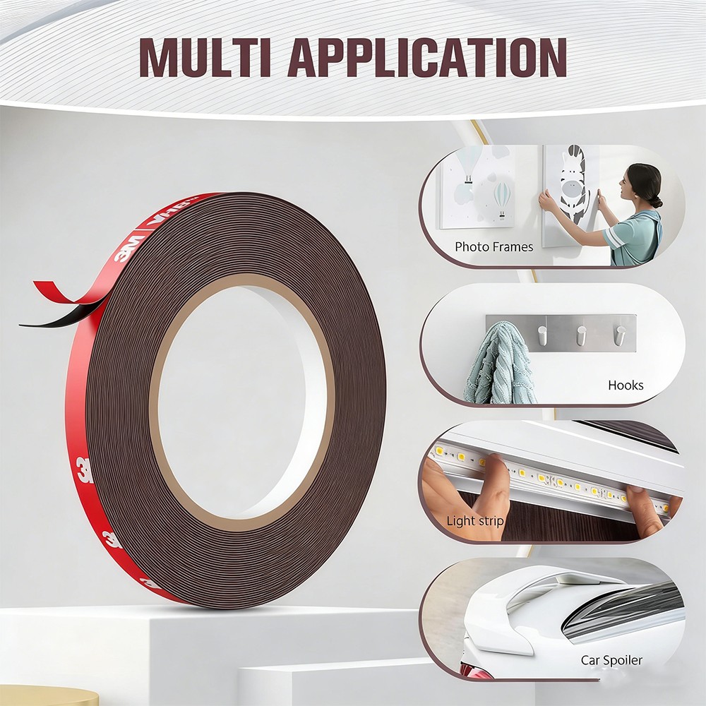 9.8FT/3M Genuine 3M Double Sided Mounting Clear Acrylic Tape Adhesive 2PCS