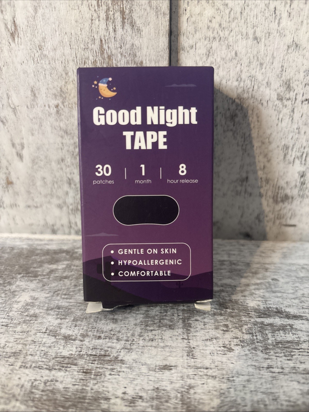 Good Night Tape 8 Hour Release 30 Patches 1 Month Supply Gentle on Skin