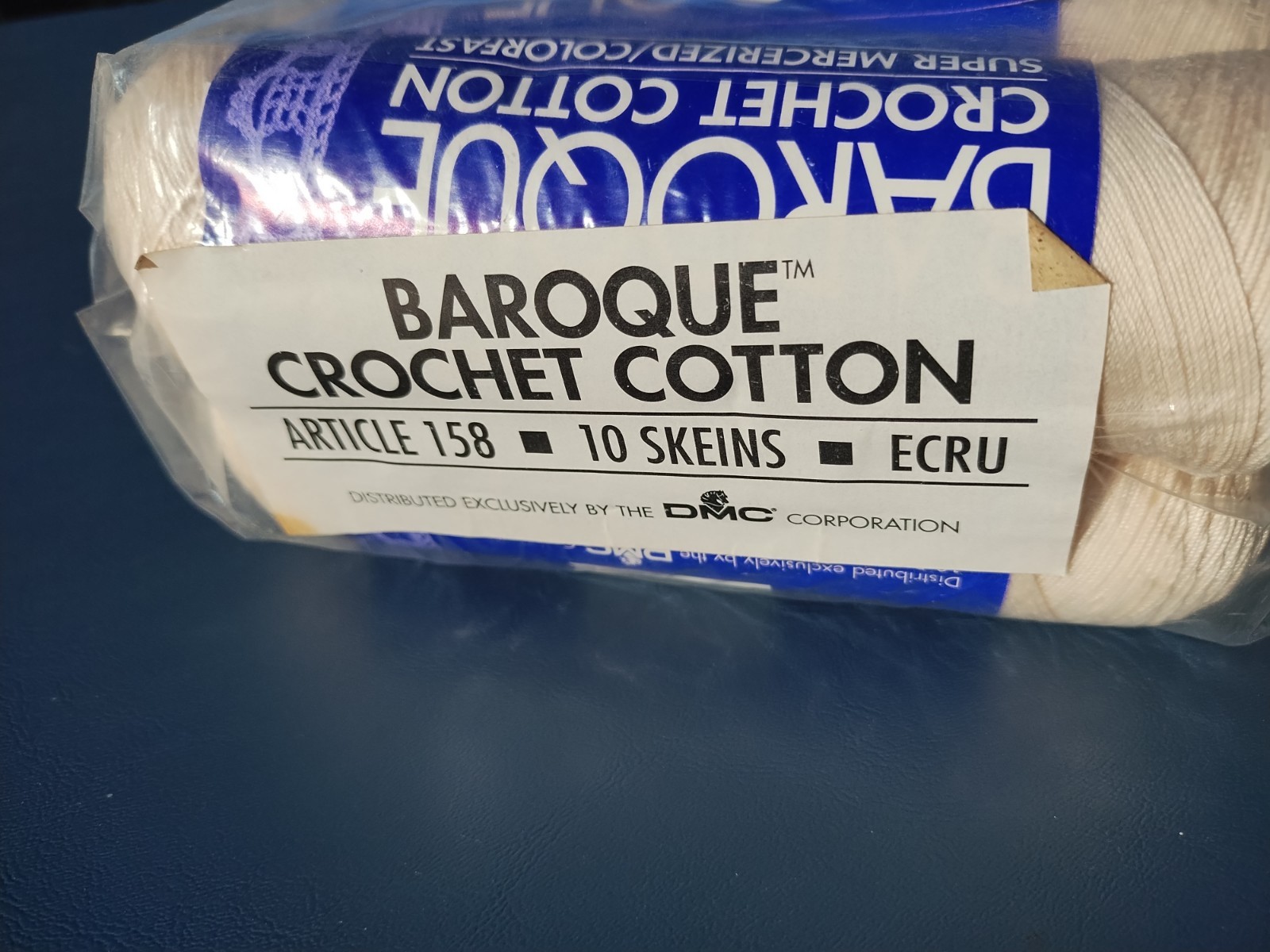 DMC BAROQUE CROCHET COTTON ARTICLE 158 ECRU 10 SKEINS NOS SEALED