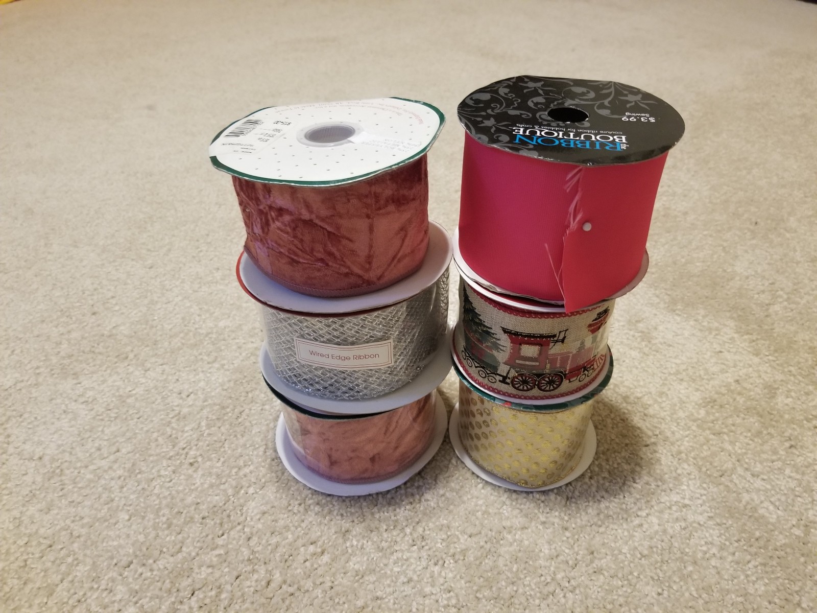 70+ Roll Ribbon Lot Assorted Sizes & Patterns Wreath Making Craft Supplies