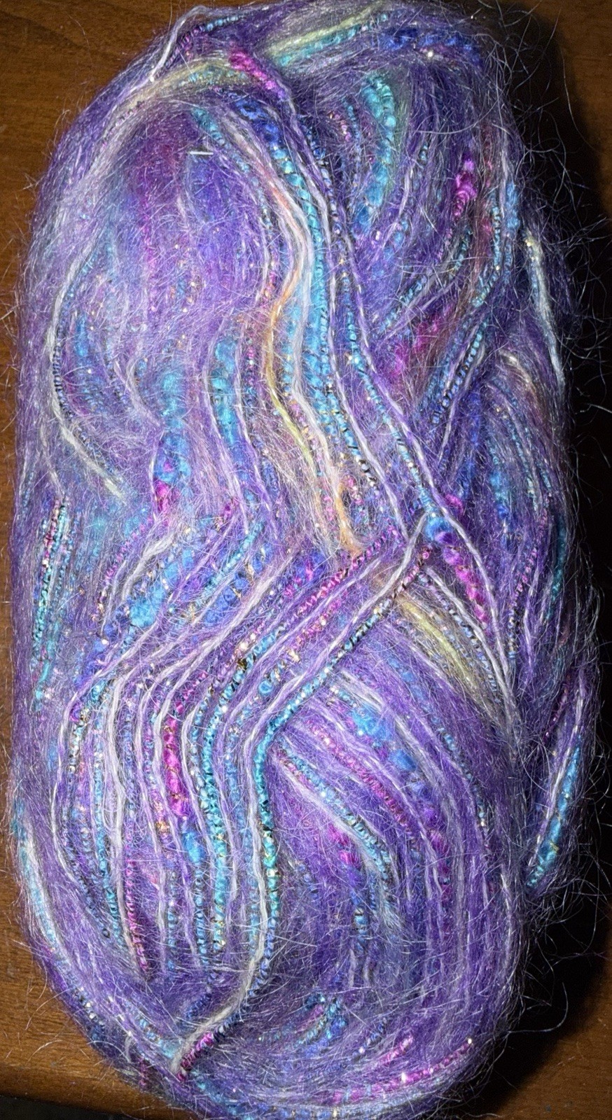 Patons Zanzibar Yarn-Lot of 9 Skeins-Mohair Wool Blend-Made in Italy-DISC-Purple