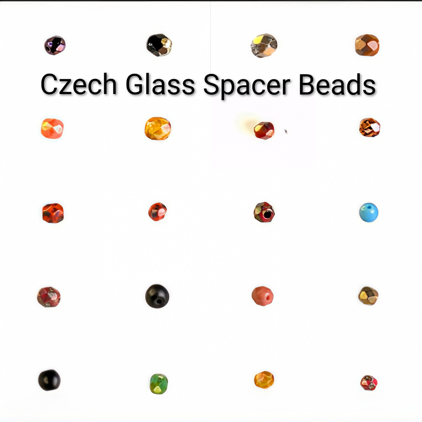 Spacer Beads Vintage M. Haskell English Cut, Rice, Faceted 3-8mm 45-80ct