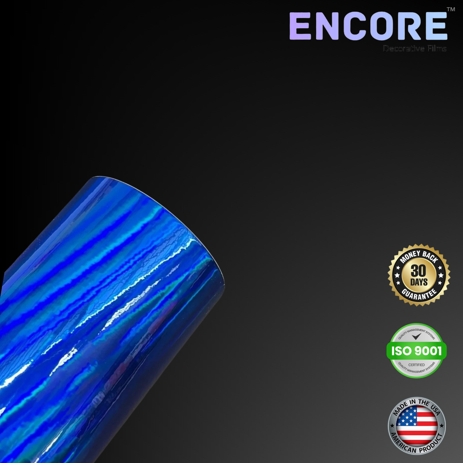Encore® EFX21 Royal Blue Holographic Vinyl for Decals/Stickers – MADE IN USA