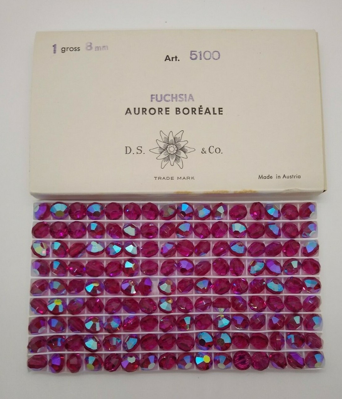 Factory Pack Swarovski Crystal Fuchsia AB 8mm Lentil 5100 Beads; 144 Beads