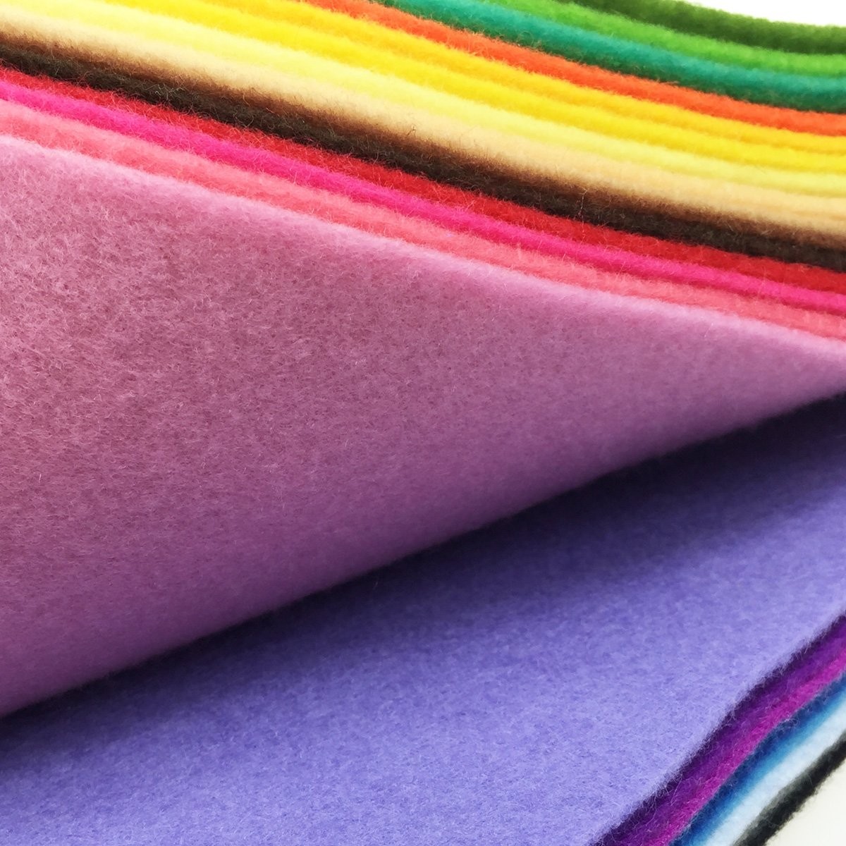 28 PCS 8×8 Inch Assorted Color 1.4mm Soft Felt Fabric Sheets Crafts Patchwork