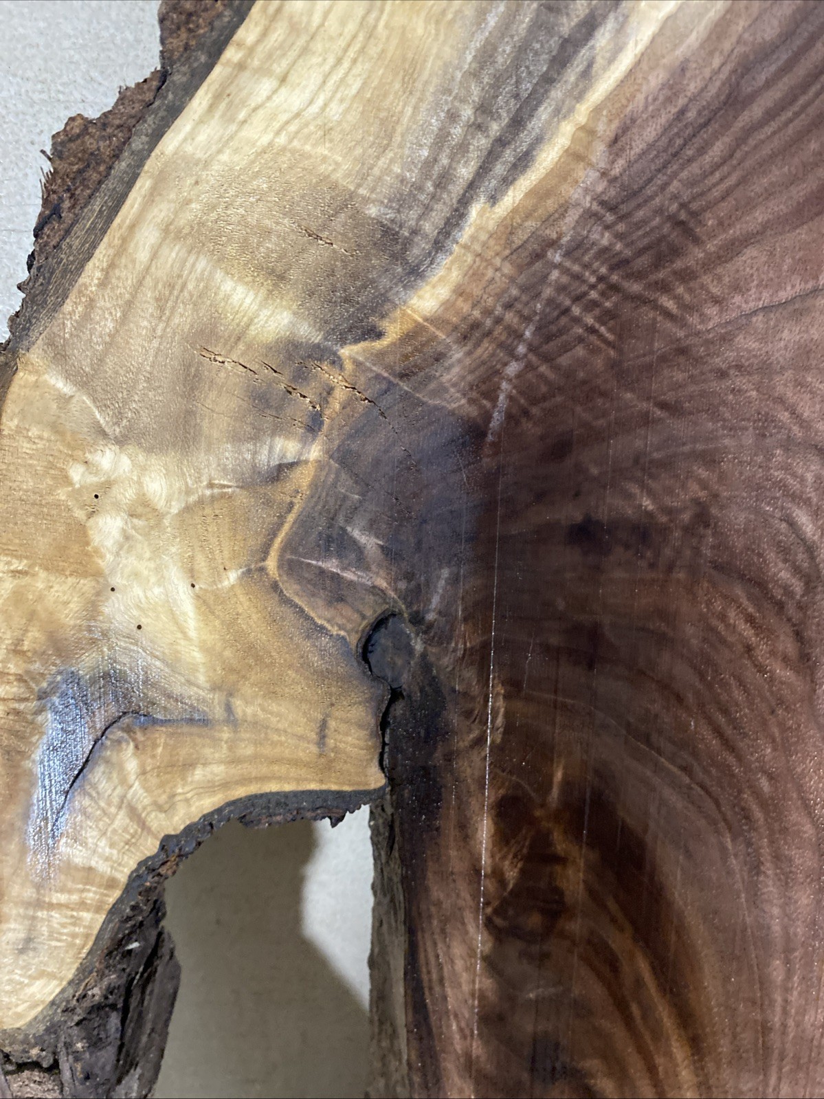 Live edge black walnut Wood slab kiln dried and planed 1”x10-13.5”x64”