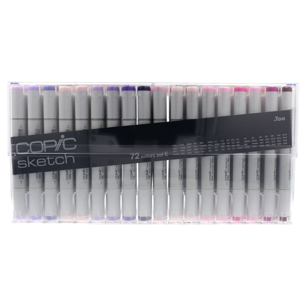 Copic Sketch Marker 72 Color Set Premium Artist Markers A, B, C, D, E Type