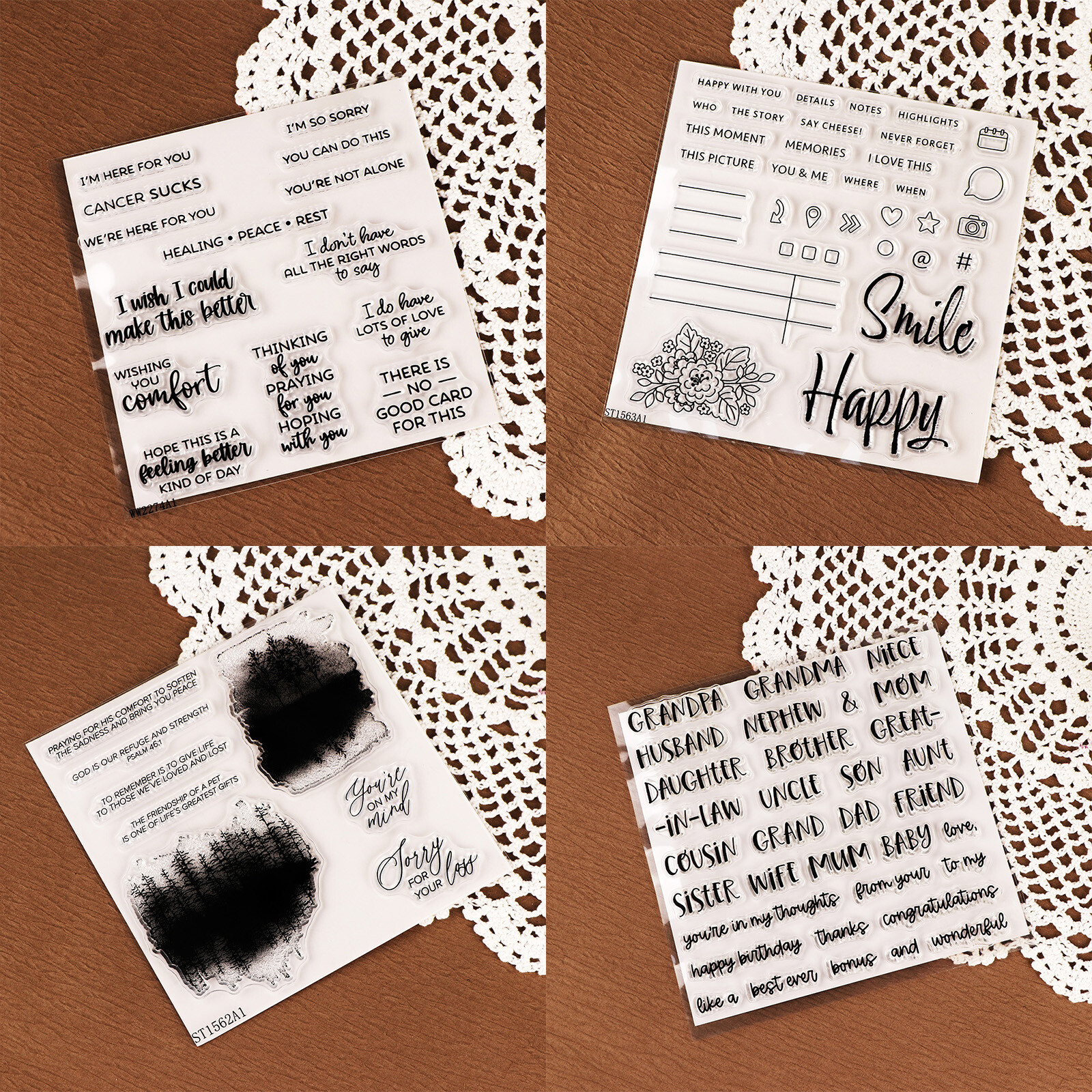 Words & Phrases Clear Stamps for Diy Scrapbooking Decoration Craft Card Making