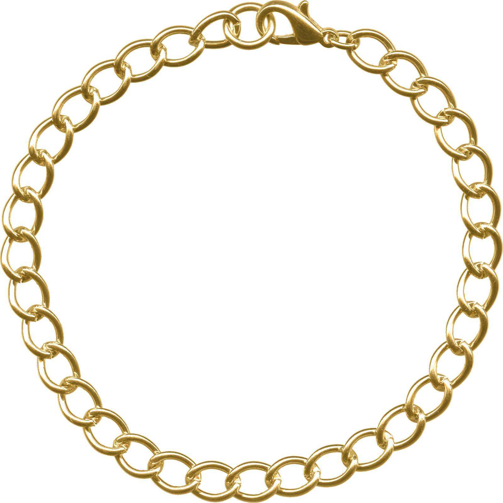 Curb Chain Charm Bracelet Findings Blank Base ~ Add beads or Layer ~ 7 Colors