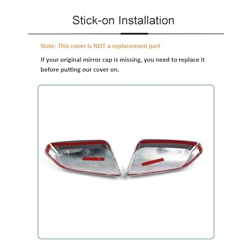 Chrome Side Mirror Cover Caps Fit for 2014-2020 Chevy Impala Exterior Overlay