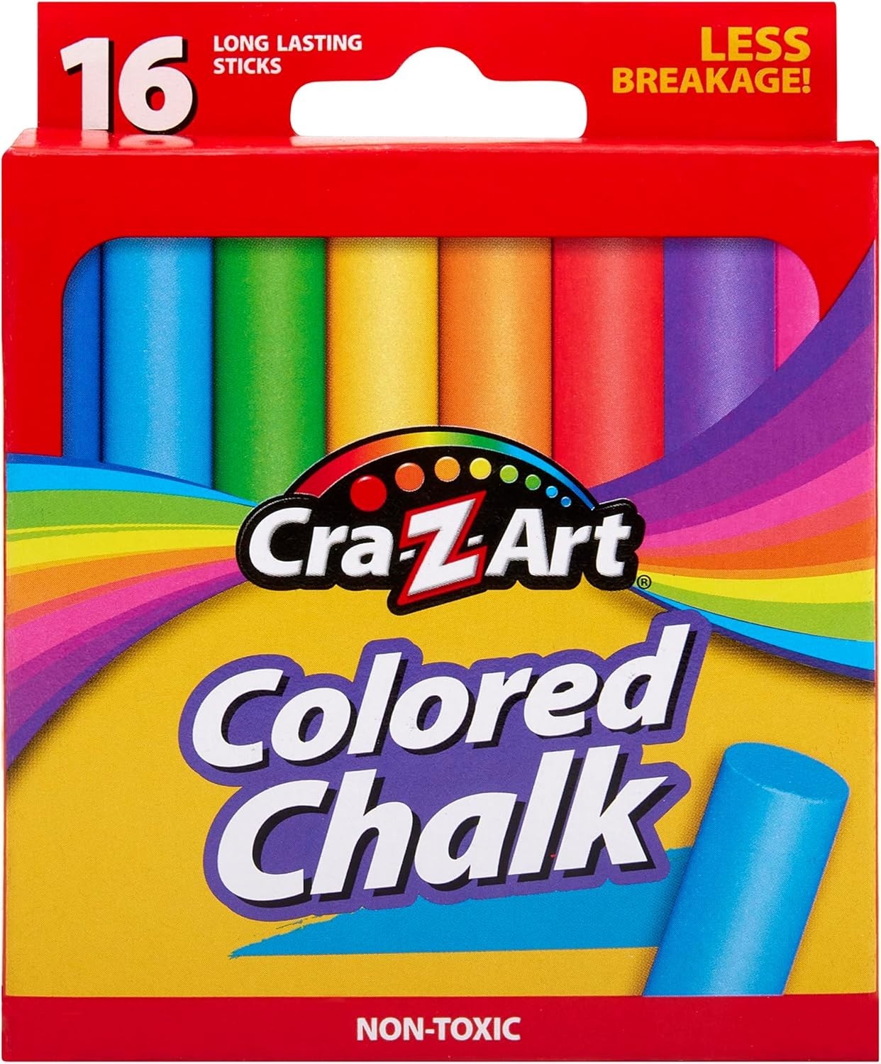 16 Bright Assorted Colored Chalk for Indoor & Outdoor Creativity – Non-Toxic