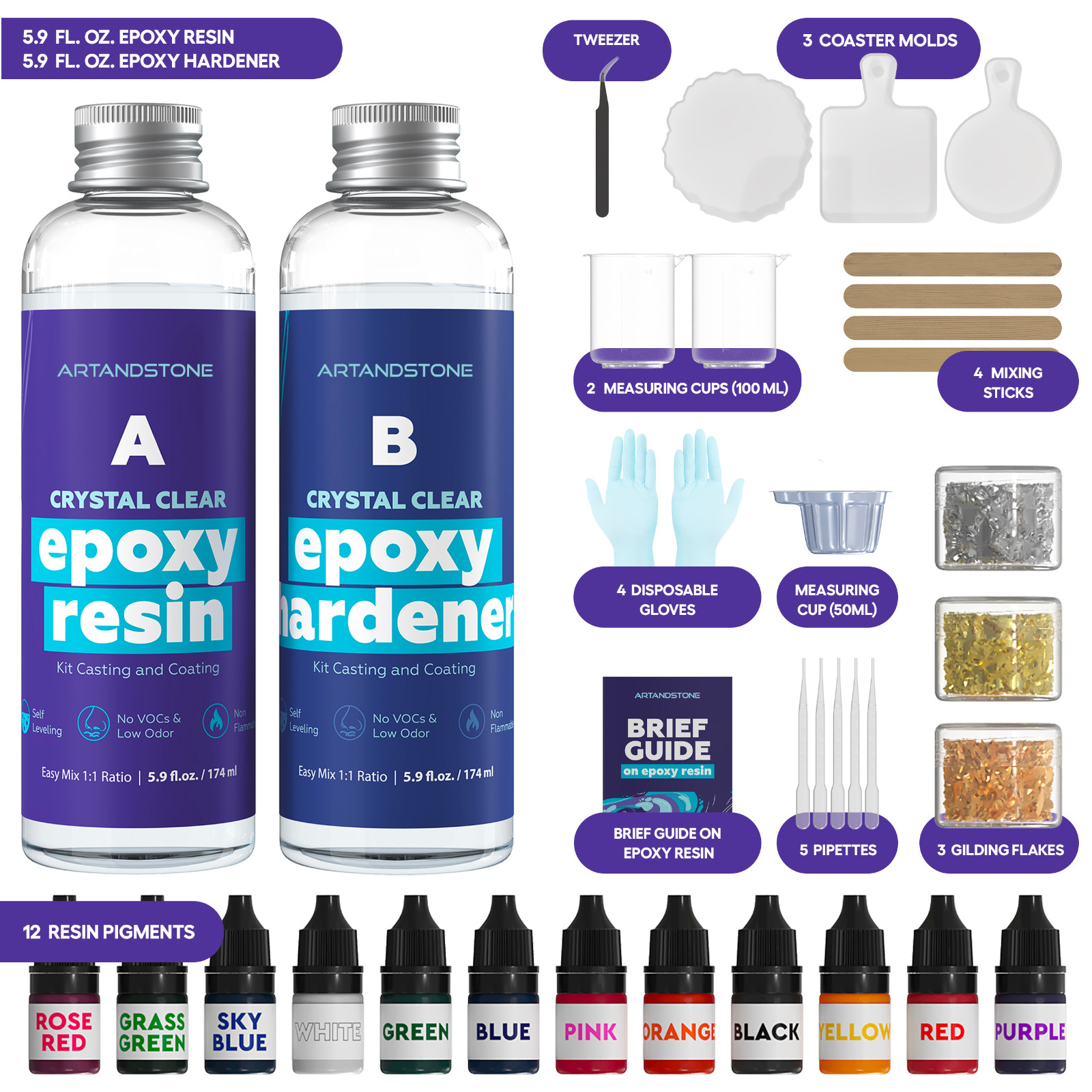 Crystal Clear Epoxy Resin Kit – 11.8 Oz