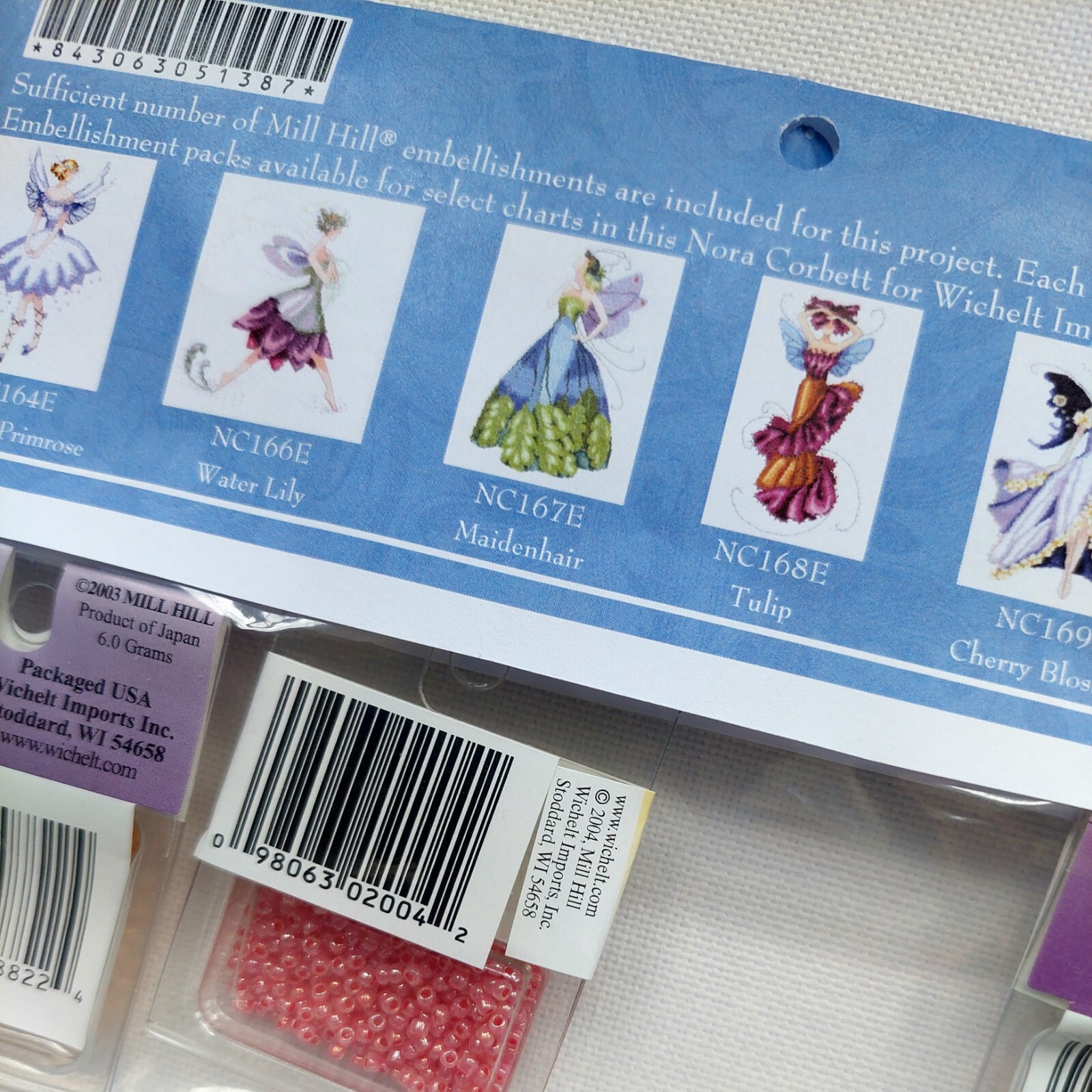 Nora Corbett Cherry Blossom Cross Stitch Chart and Embellishment Pack NC169