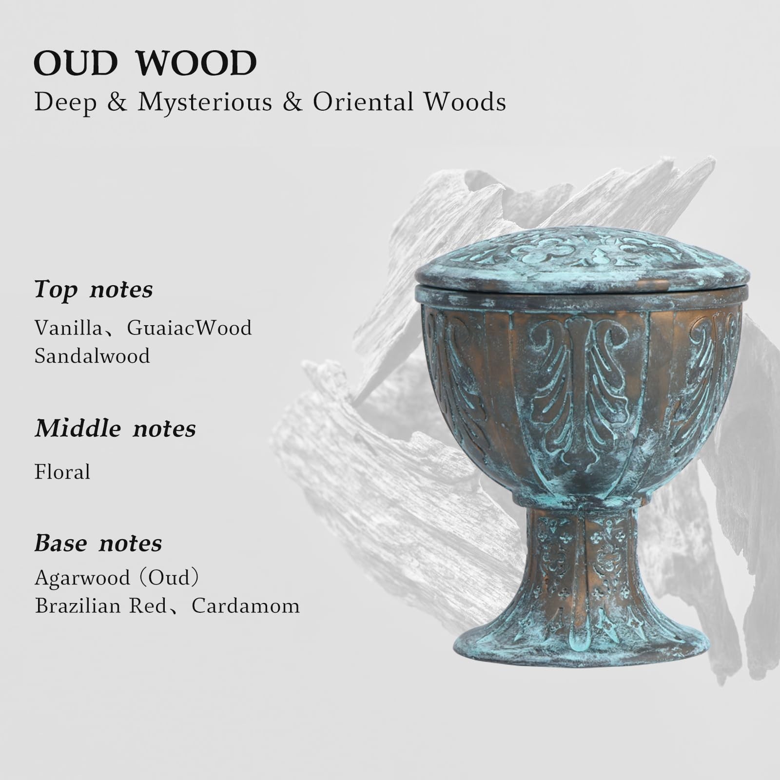 Oud Wood Scented Candles Set for Home, Natural Soy Wax Candle Gift, Non-Toxic…