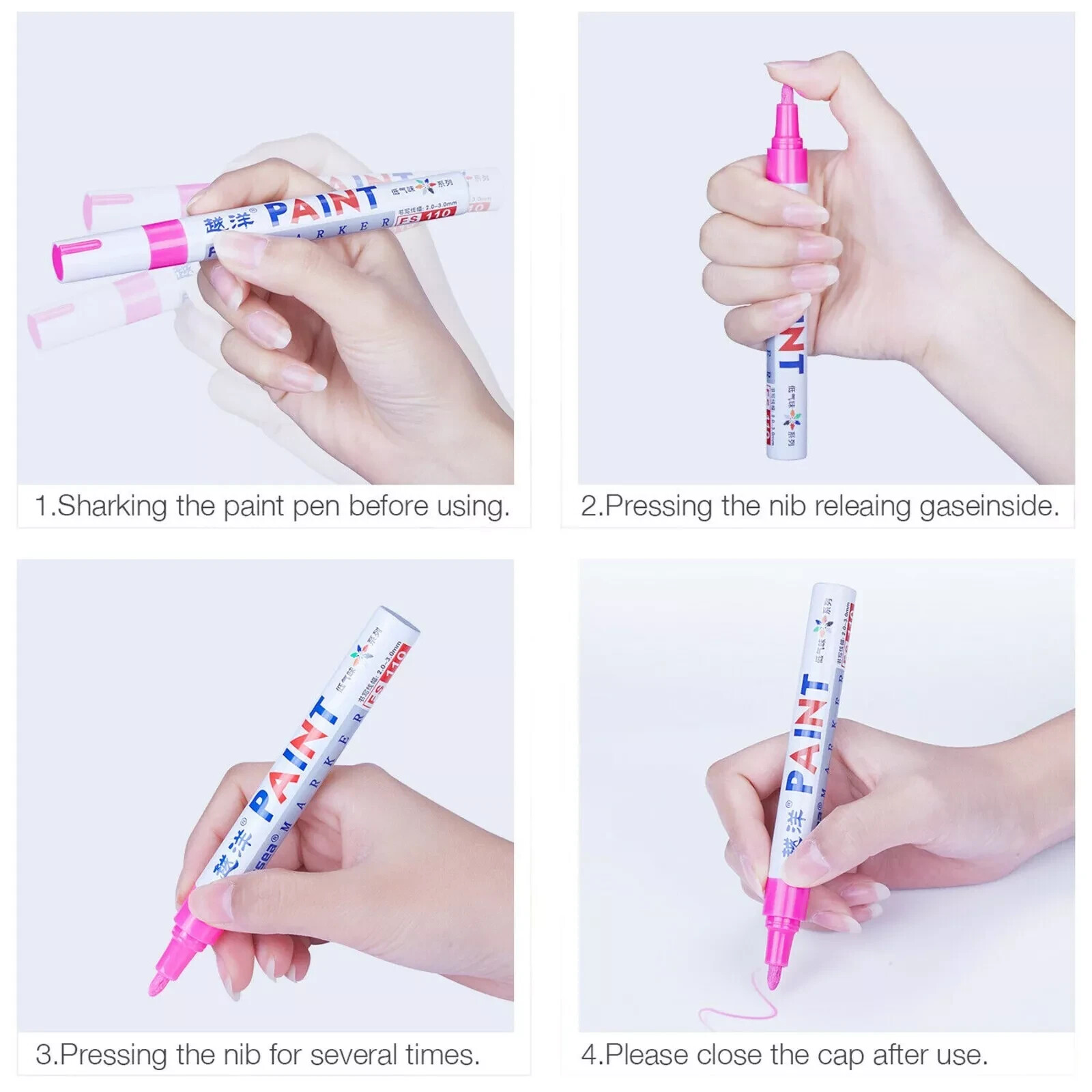 Total Tire Letters Waterproof Permanent Paint Marker Pen Car Tires Rubber Metal