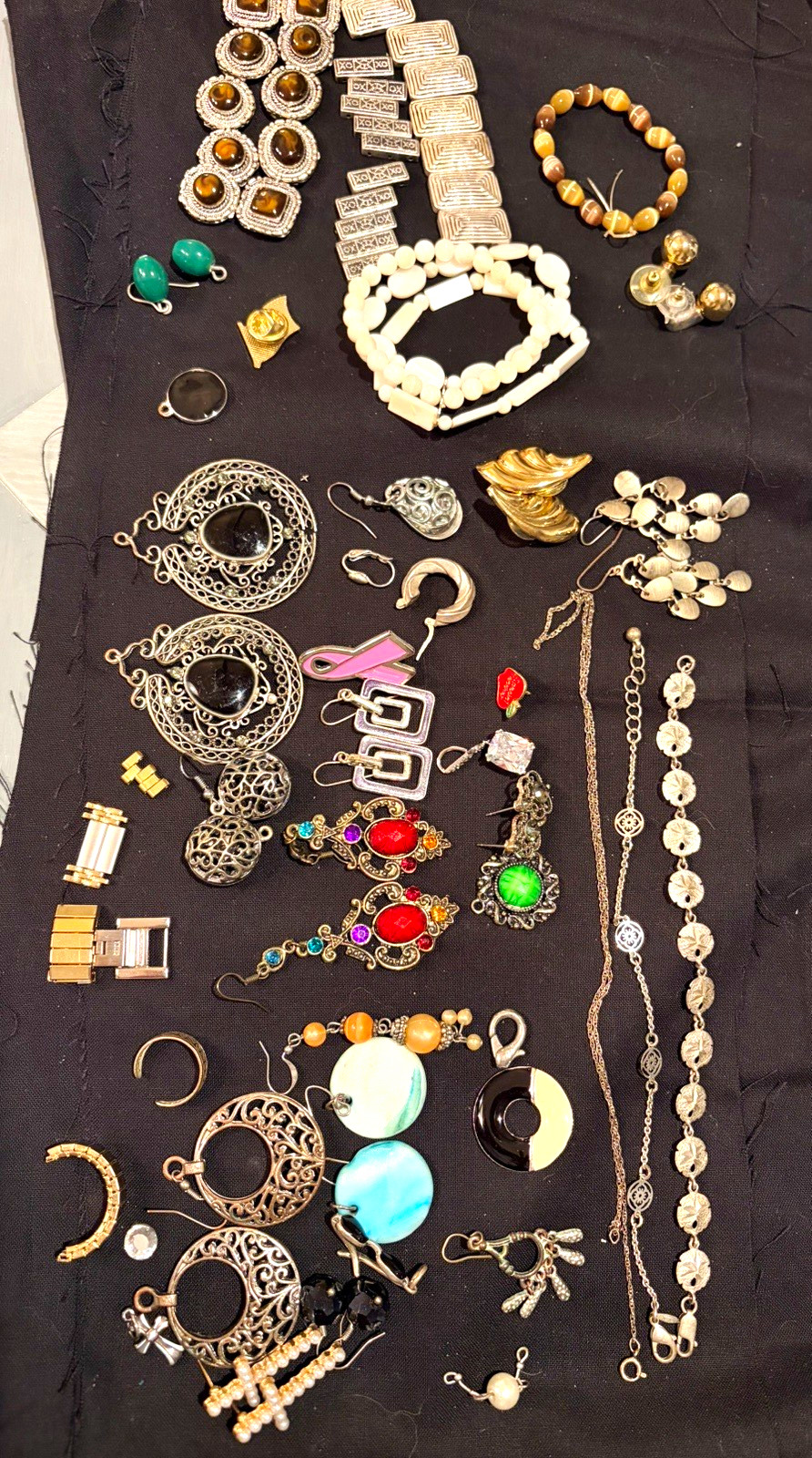 Mixed Jewelry Making Beads & Findings Lot, 1 LBS, see all photos