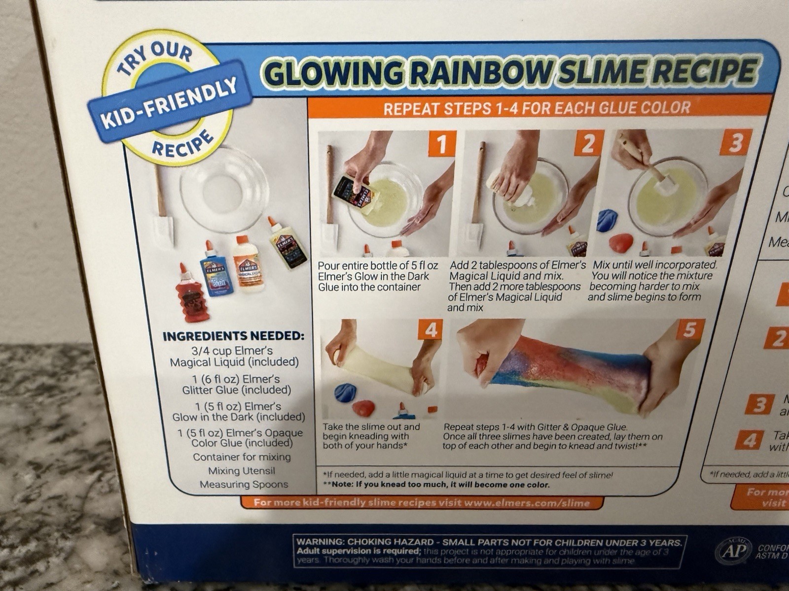 Elmer’s Glue Ultimate Slime Kit 10 Piece Washable Glitter Colors Glow – 2 Boxes!