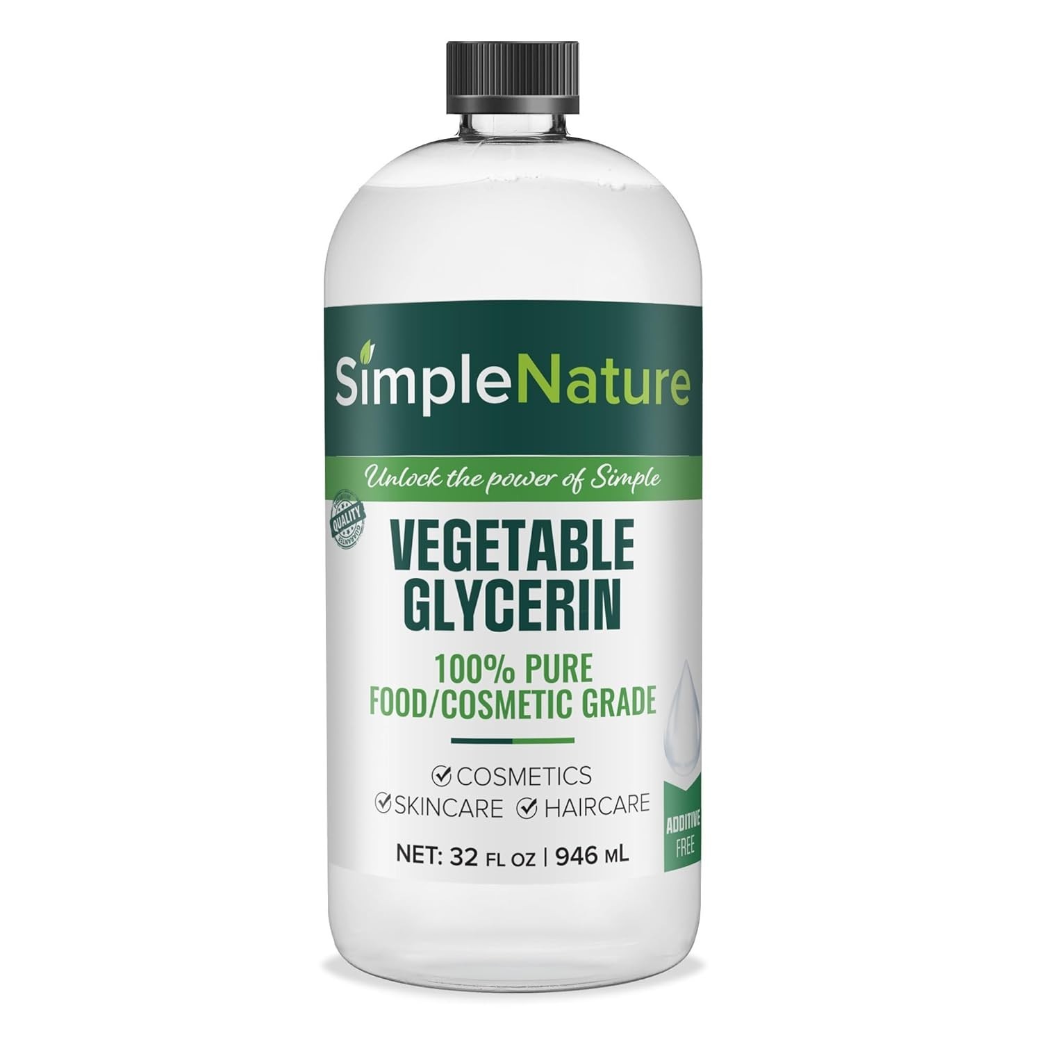 32 oz Food/Beauty Grade Vegetable Glycerin – Natural Humectant for DIY Projects