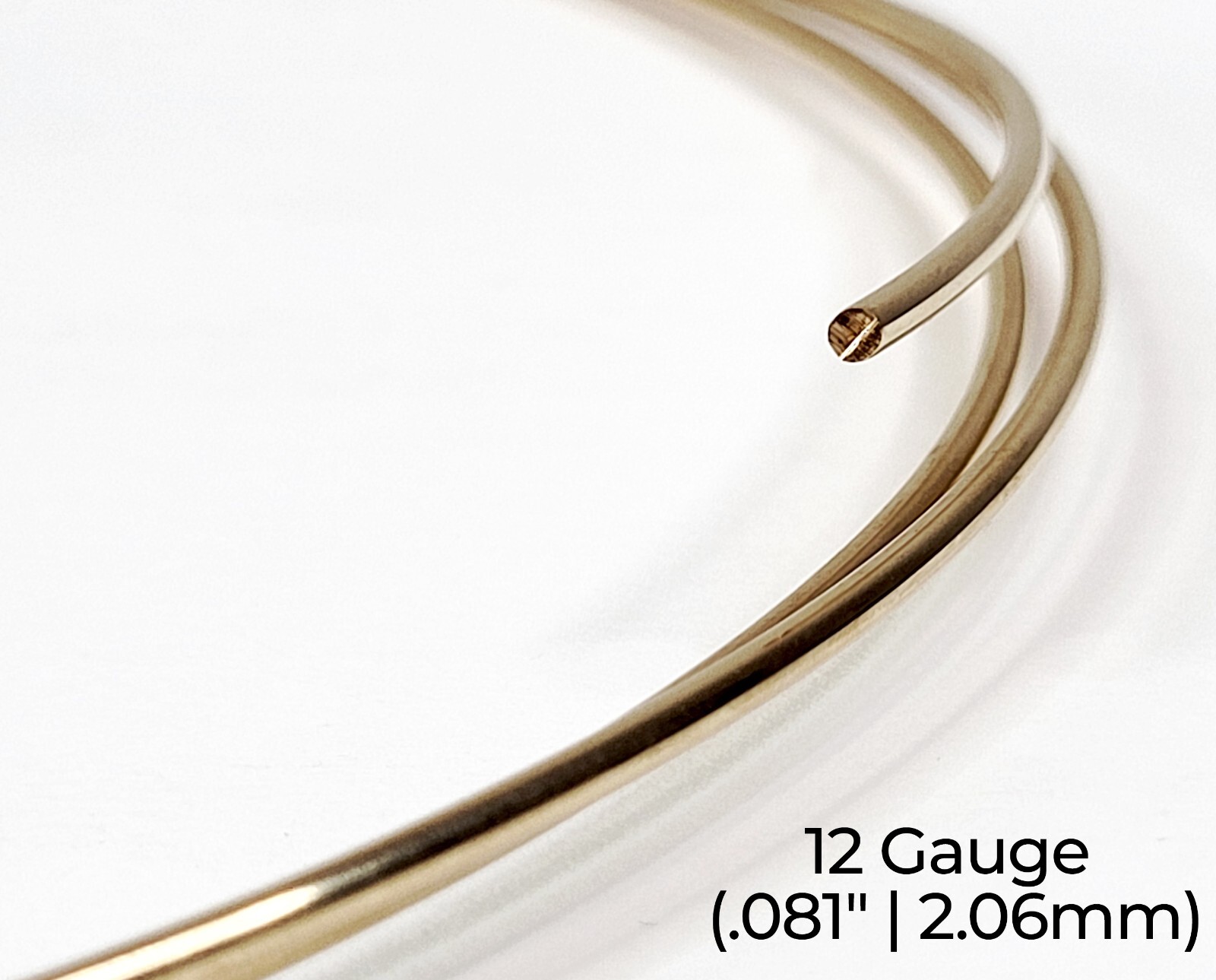 14/20 Yellow Gold-Filled Wire | Round | Dead Soft | 10-30 Gauge | 1-10 ft | USA