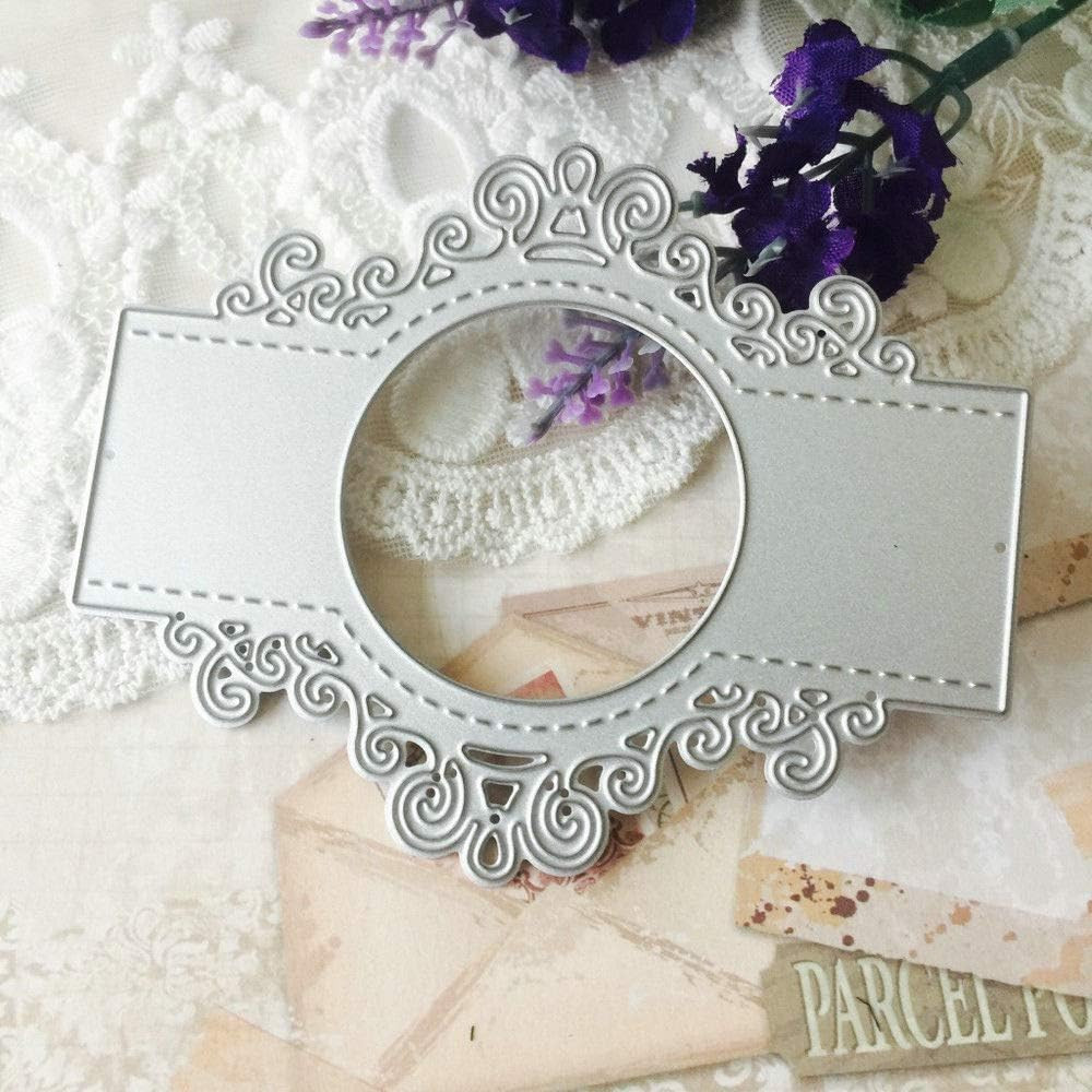 DIY round Lace Mirror Carbon Steel Metal Embossing Cutting Dies Stencils Templat