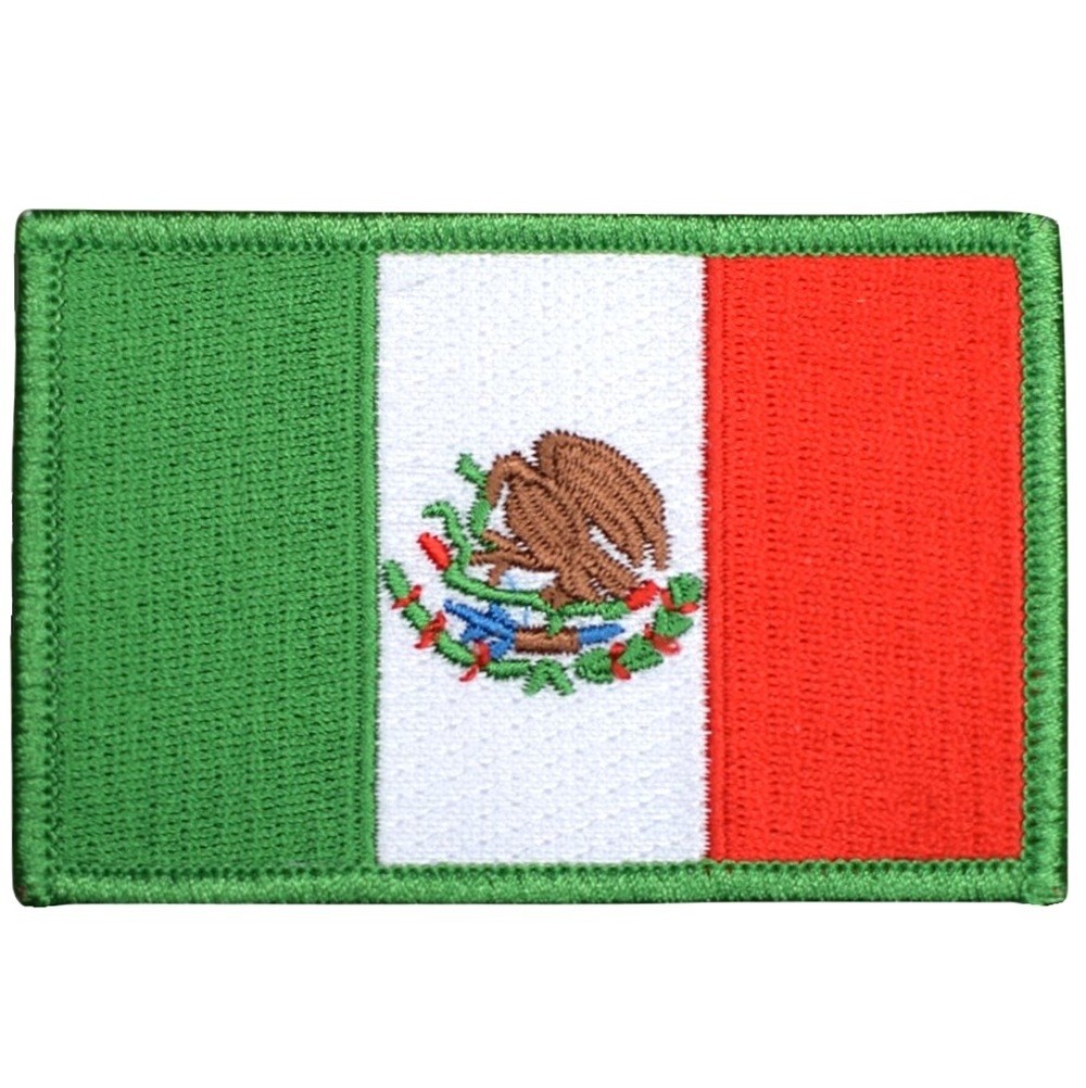 Mexico Patch – Mexican Flag, Baja California, Caribbean 3.5″ (Iron on)