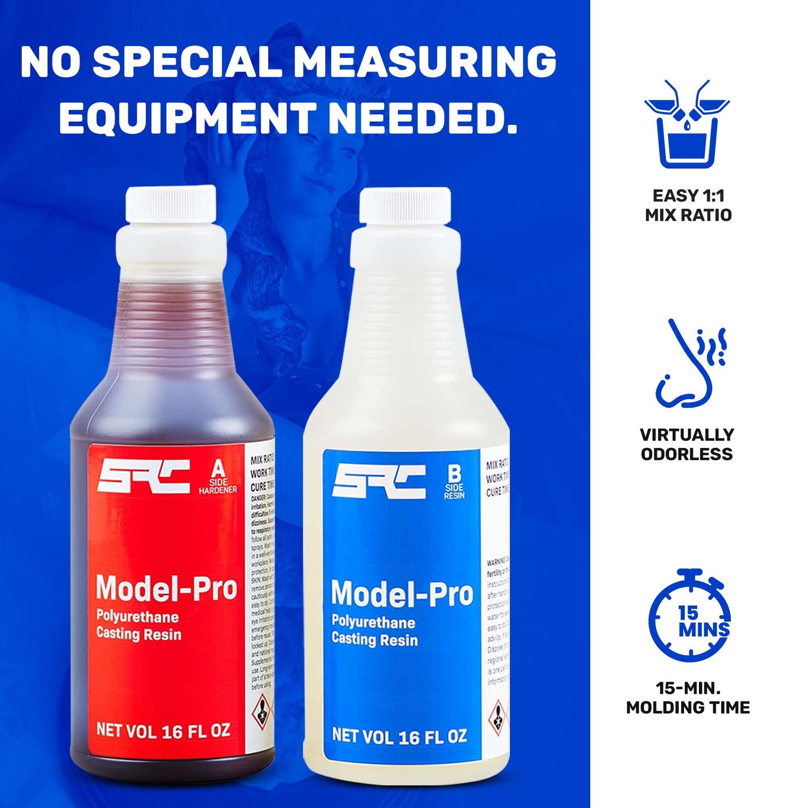 “32 Oz 2-Part Polyurethane Casting Resin Kit for Models, Prototypes & Crafts”
