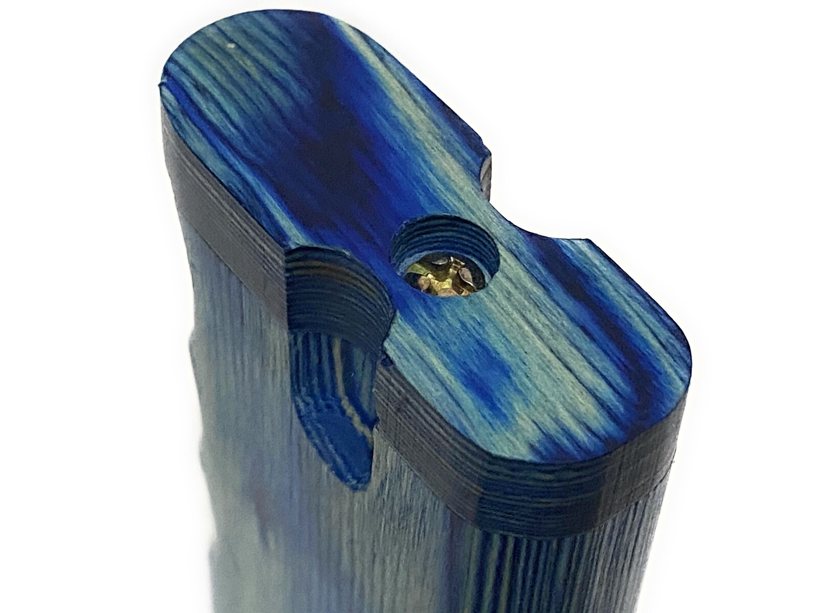 Wooden Dug Out Box 3”x 2” Inch. With One Hit , Blue Wooden Box .