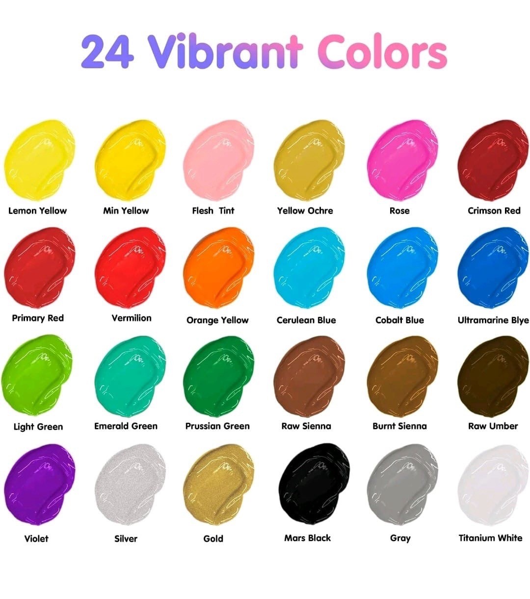 Acrylic Paint Set 24 Color
