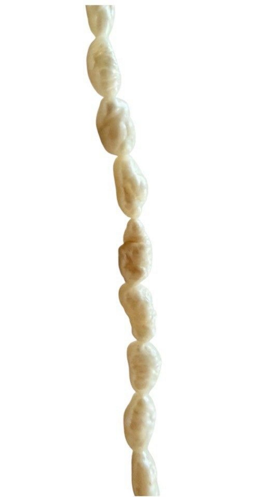 Natural White Fresh Water Pearl Baroque Rice Beads 3x6mm 15” Strand