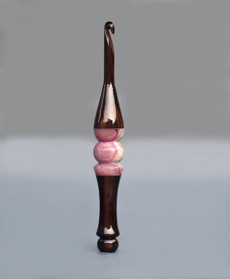 Crochet Hook Set of 7 – Ergonomic Wooden Crochet Hook, HANDMADE Crochet Hook