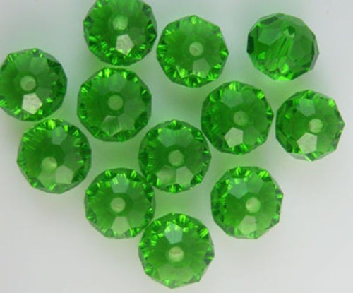 1pc Glass Crystal Beads Rondelle Jewelry Pendant Spacer Necklace Bracelet 15inch