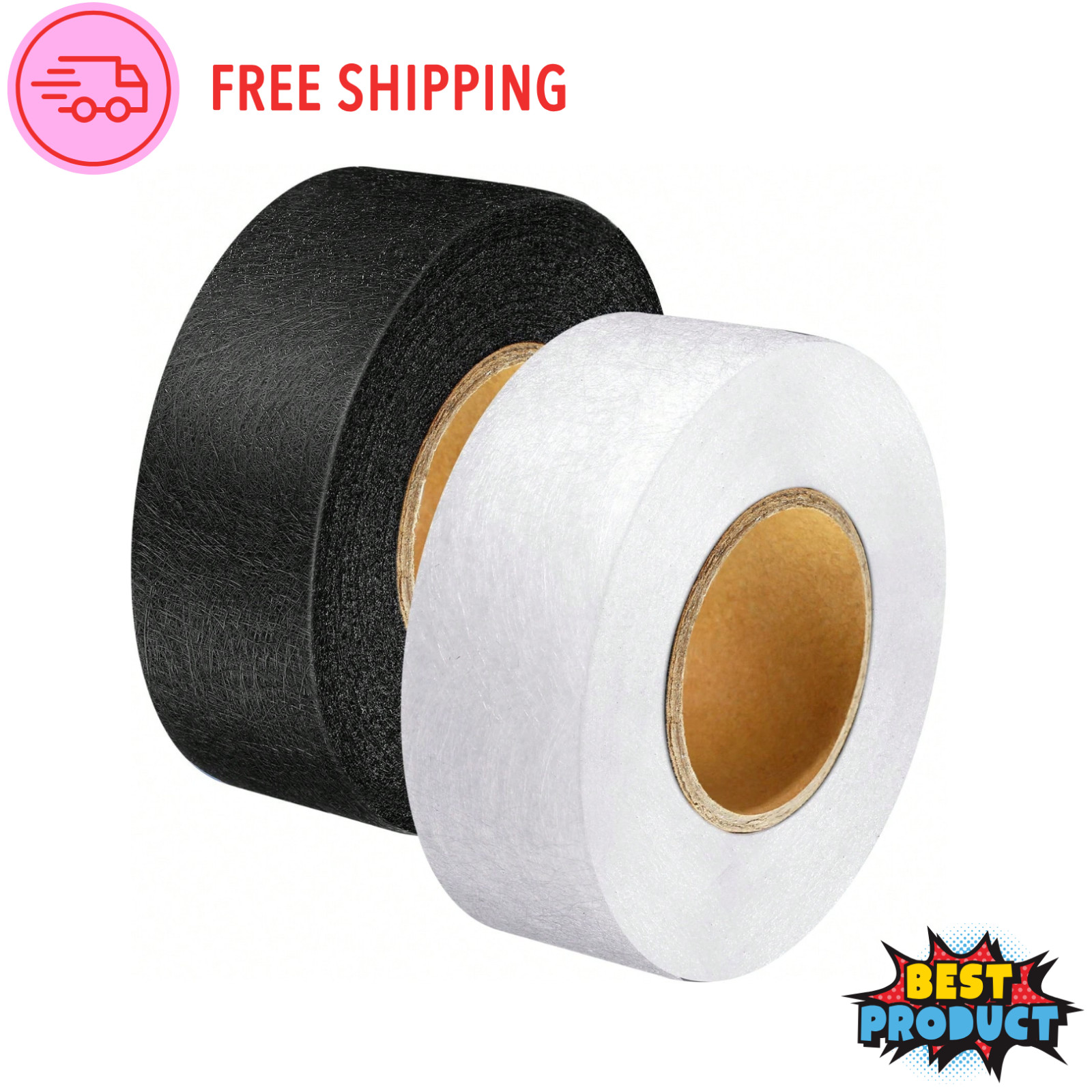2pcs Self-Adhesive Iron-On Hemming Tape Fabric Fusing Tapes Clothing Repair US