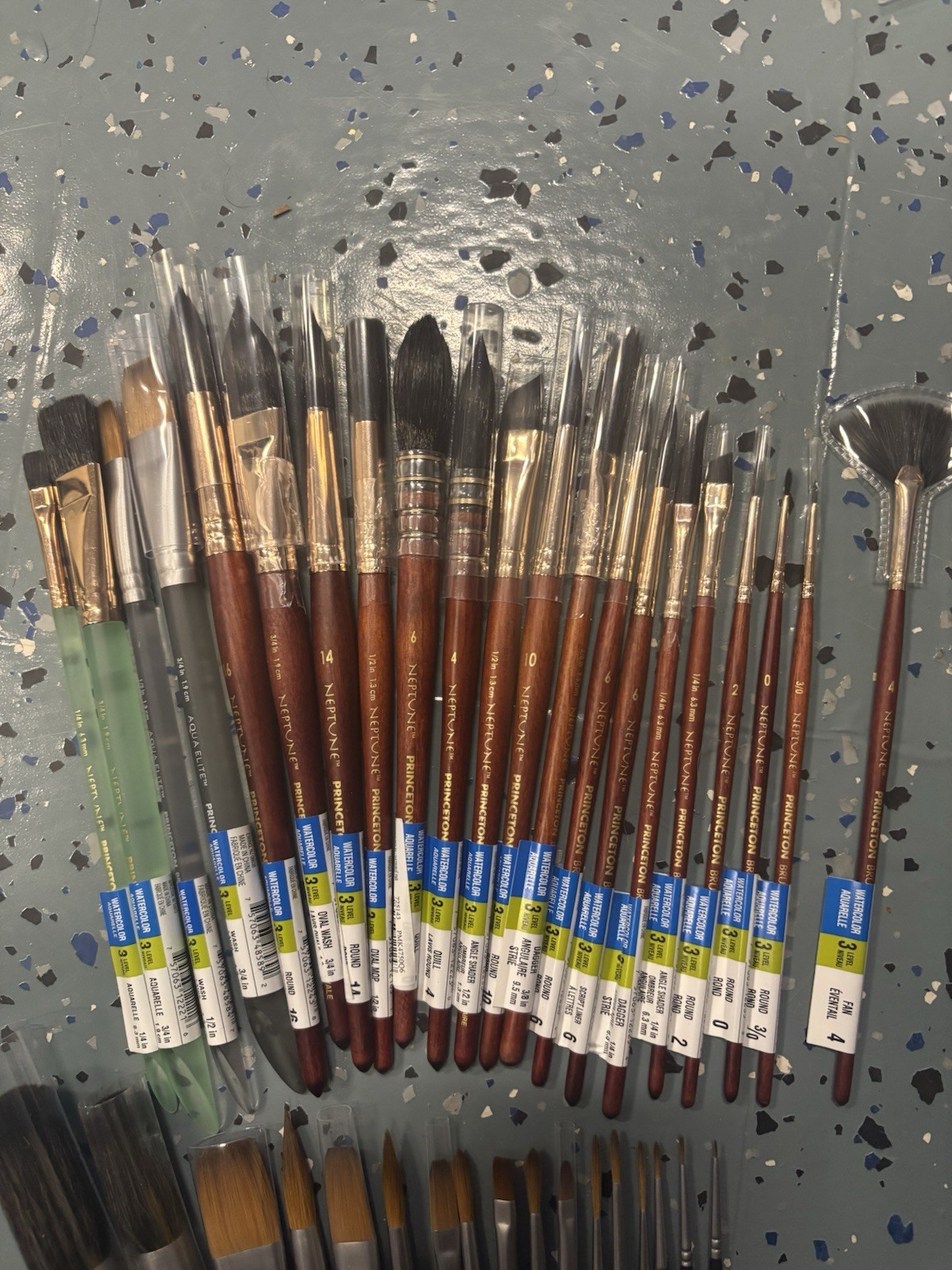 38 Princeton Neptune / Elites / Mix Watercolor Paint Brushes