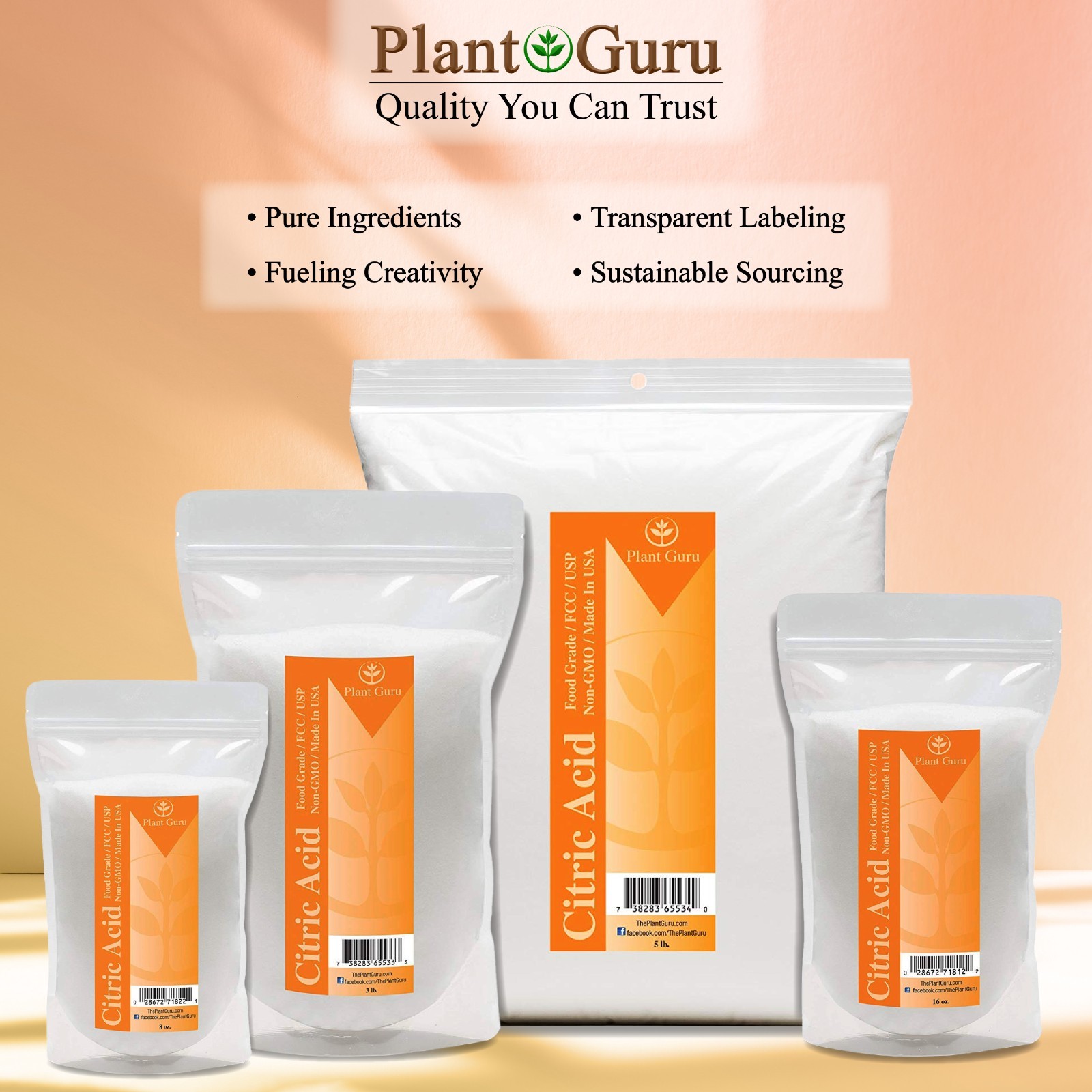 Pure Citric Acid Powder Food Grade FCC / USP – HIGHEST QUALITY GRADE ANHYDROUS