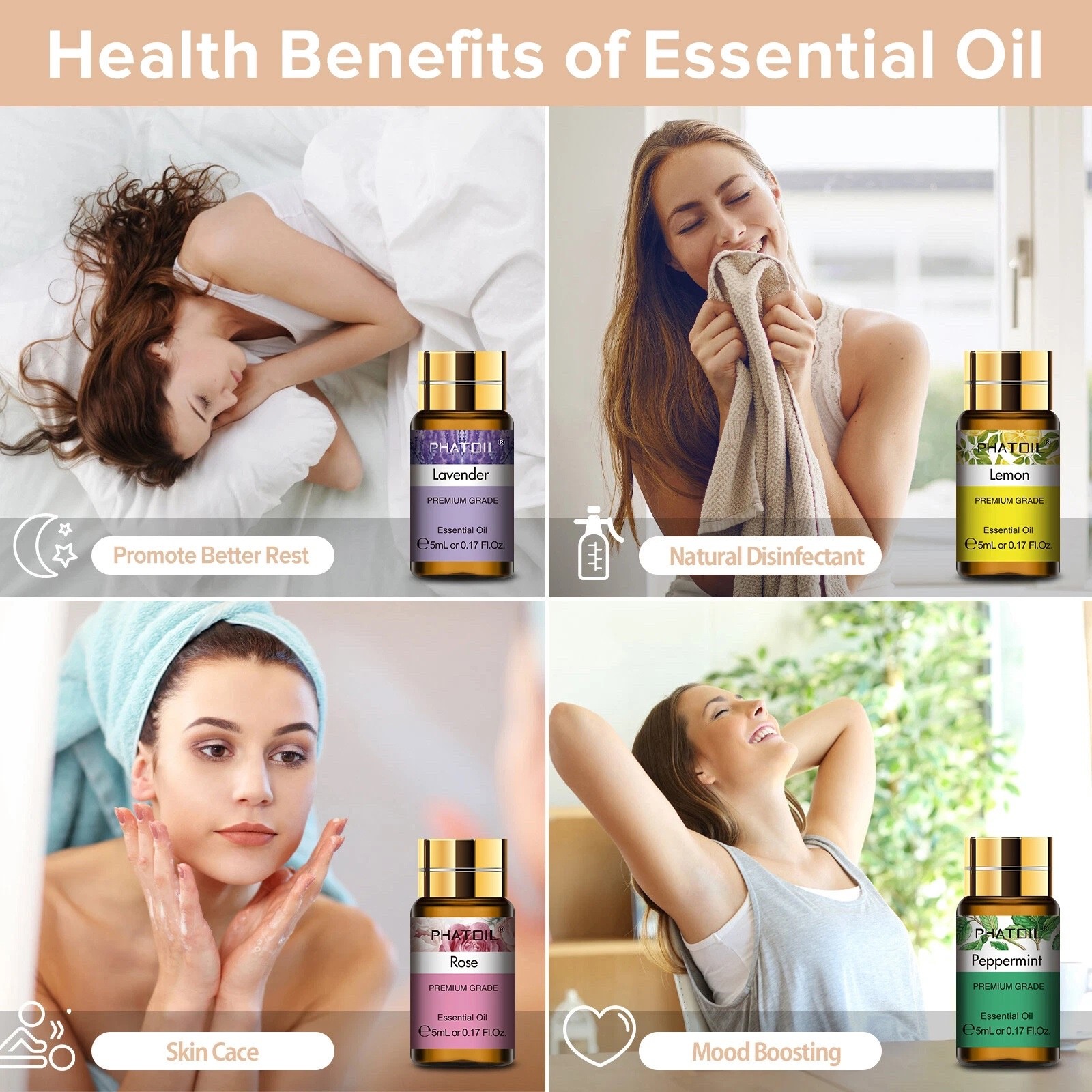 15pcs Essential Oil Gift Set, 5ml Each, for Diffusers, Humidifiers, DIY Candle